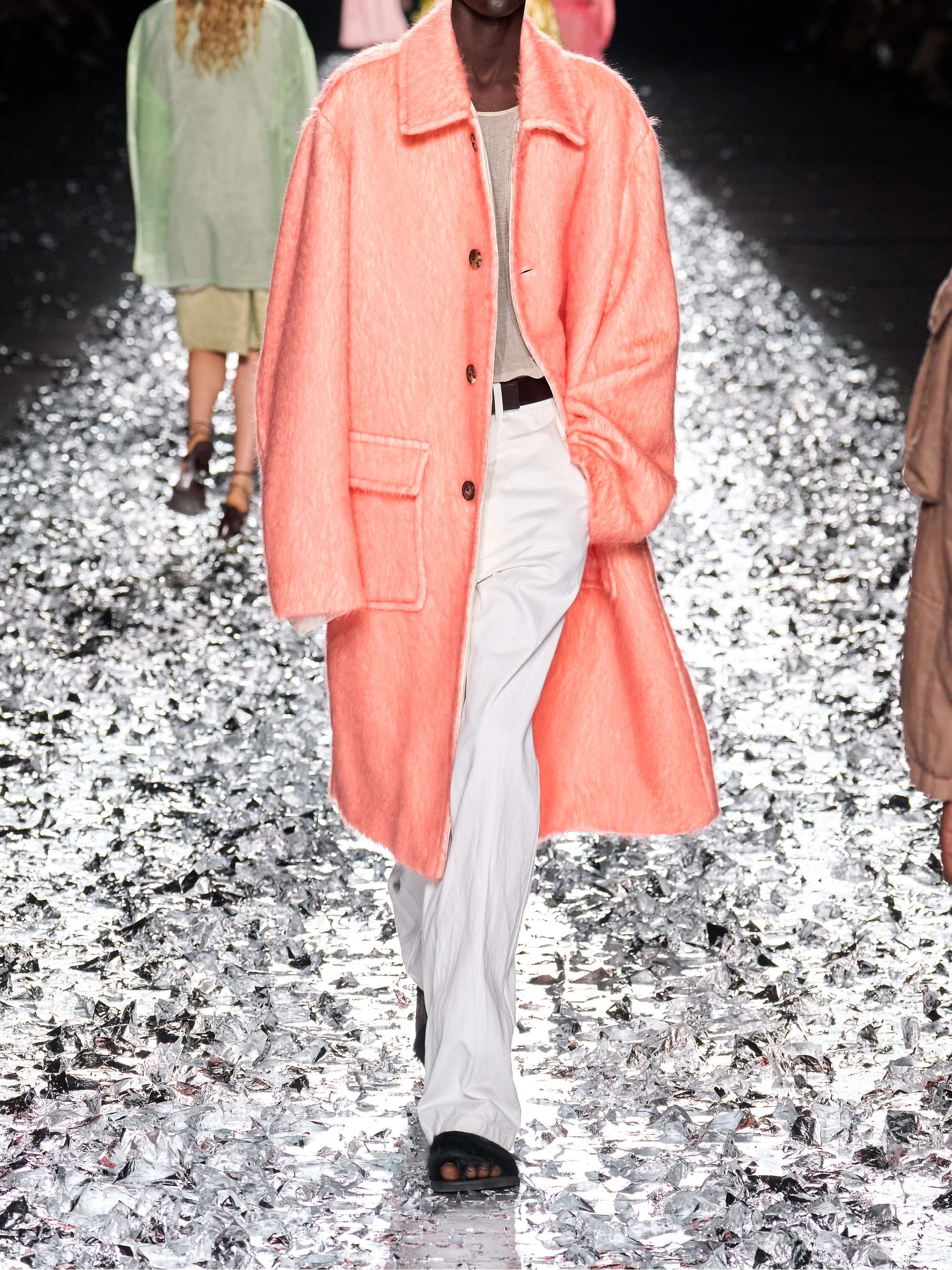 Brushed alpaca, cotton and wool-blend coat view