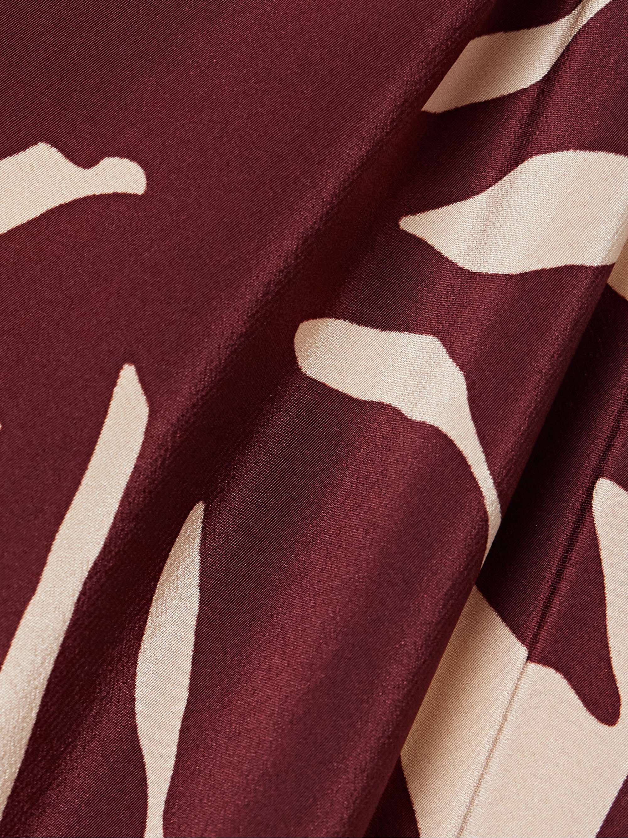 Reinterpretation cutout ruffled printed silk crepe de chine maxi dress view