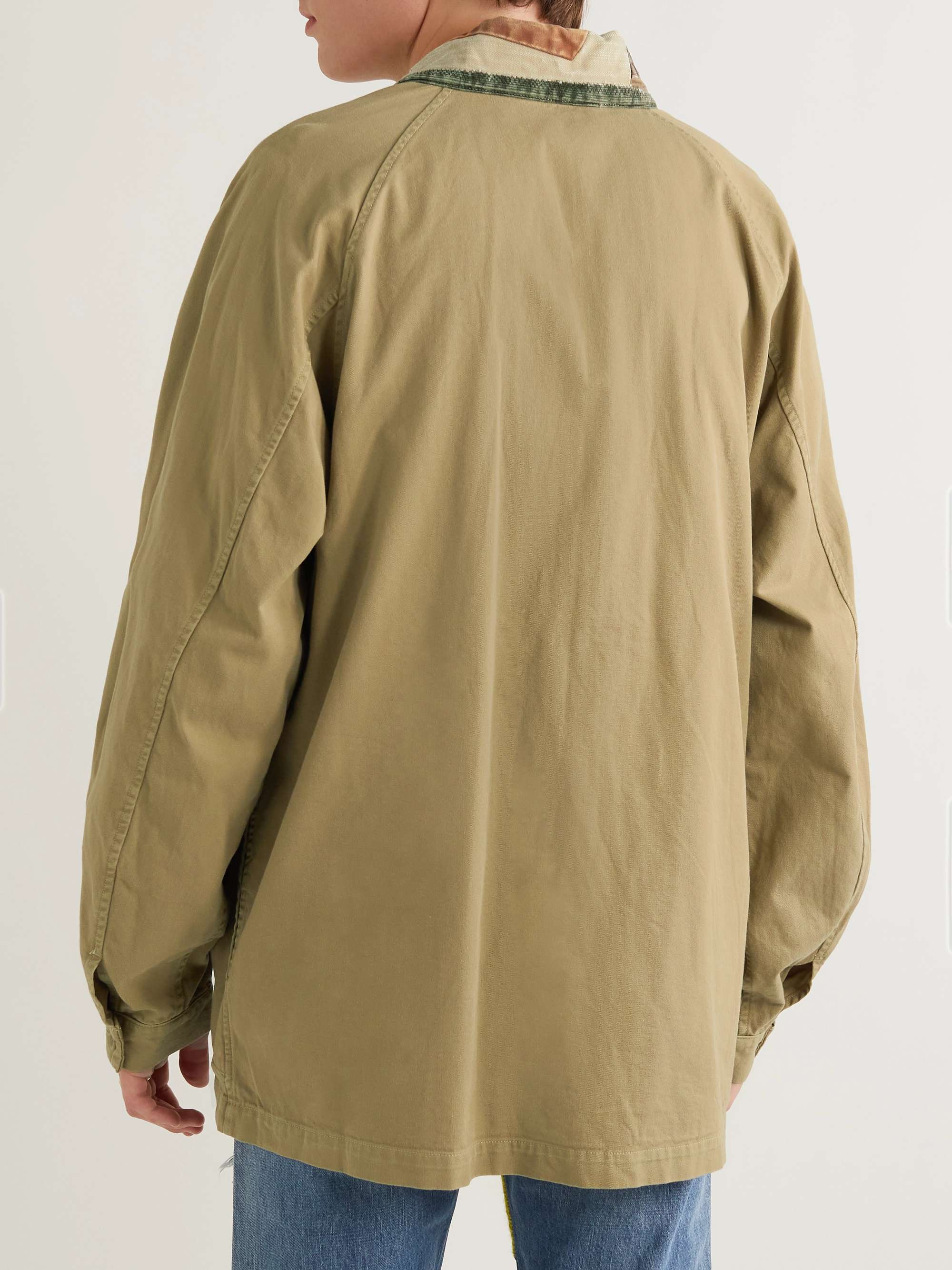 Tiger Juddbhan Corduroy-Trimmed Printed Cotton-Twill Shirt view