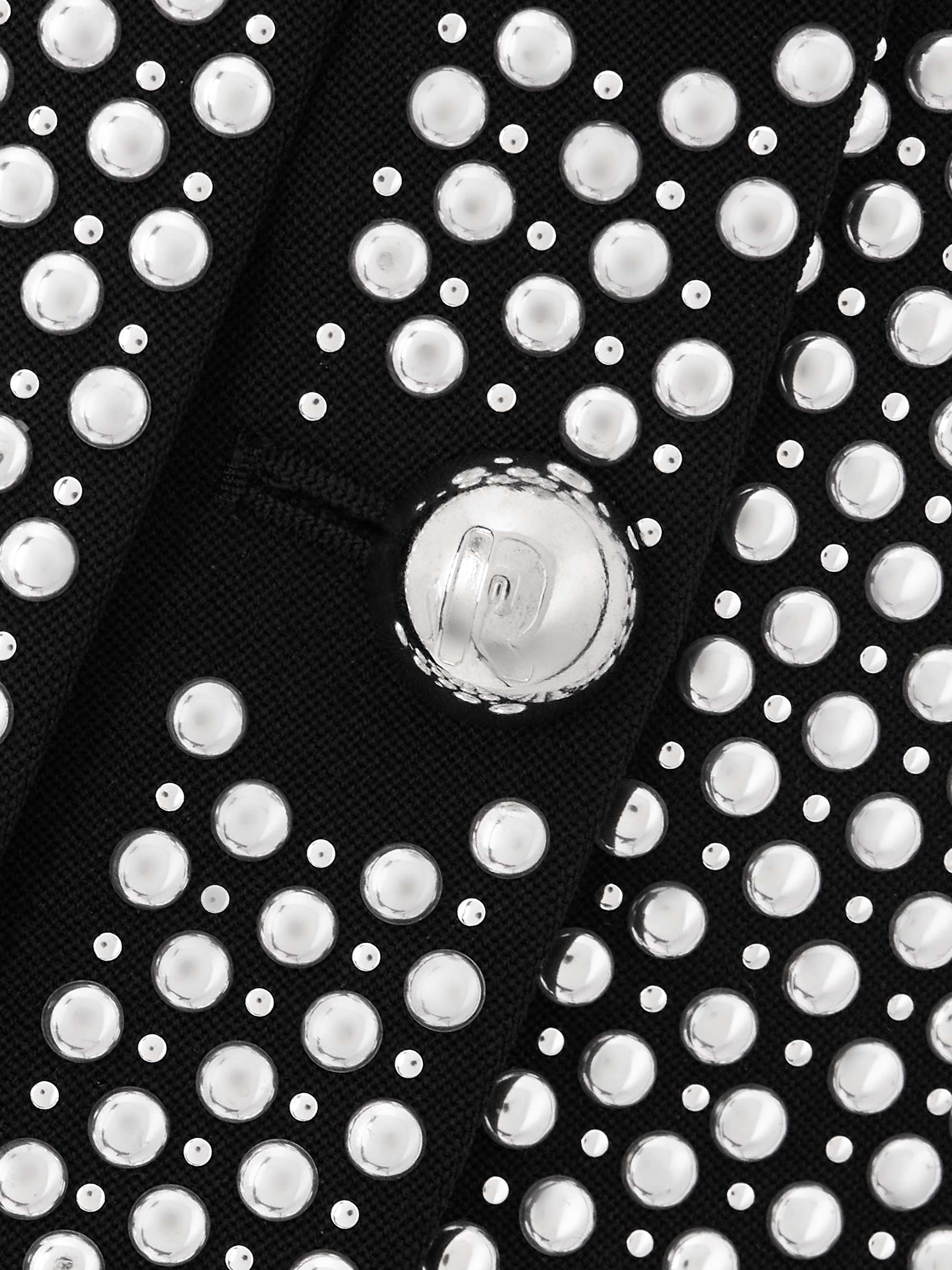Embellished grain de poudre wool mini skirt view