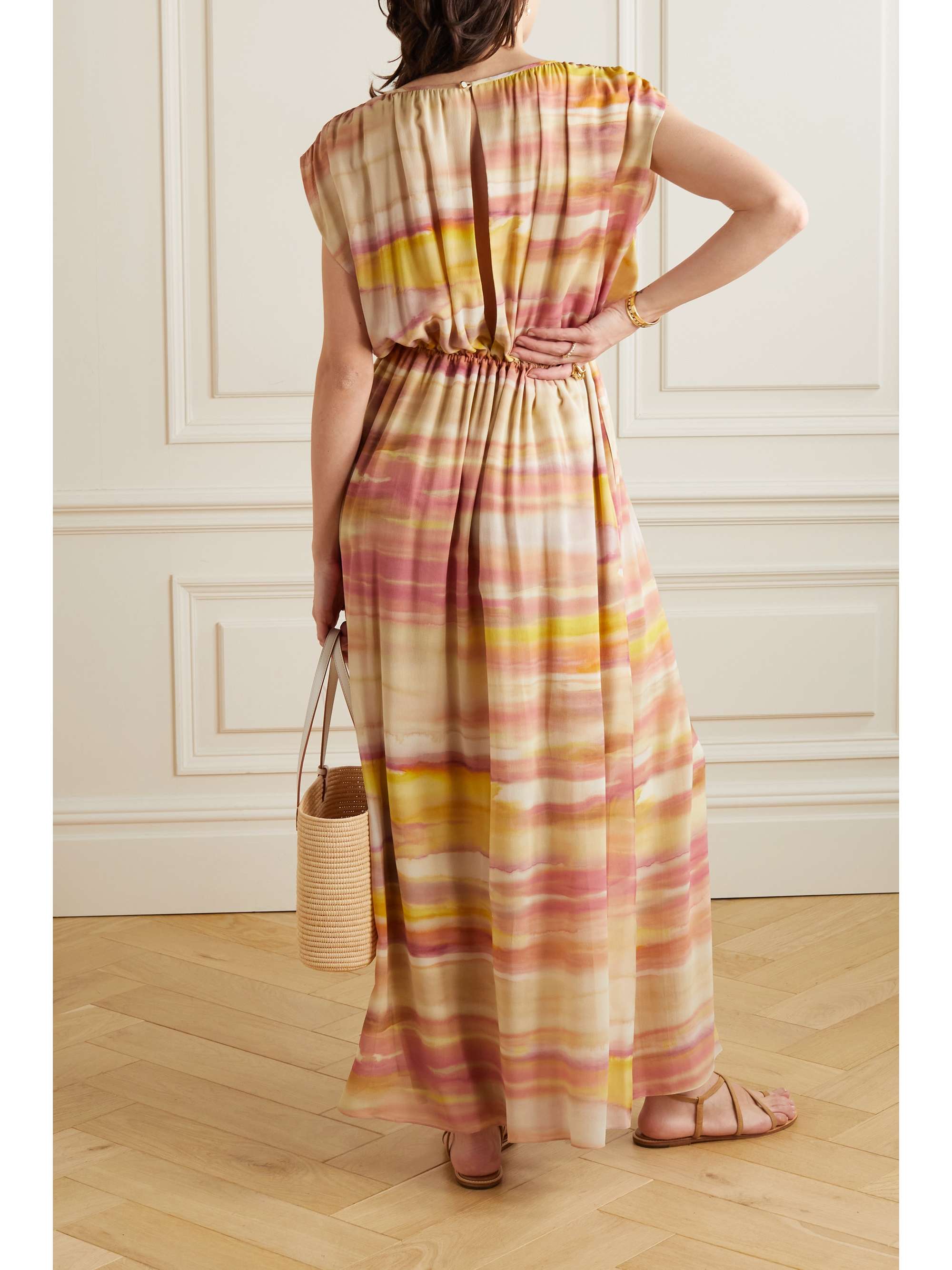 Edwina printed silk-crepe maxi dress view