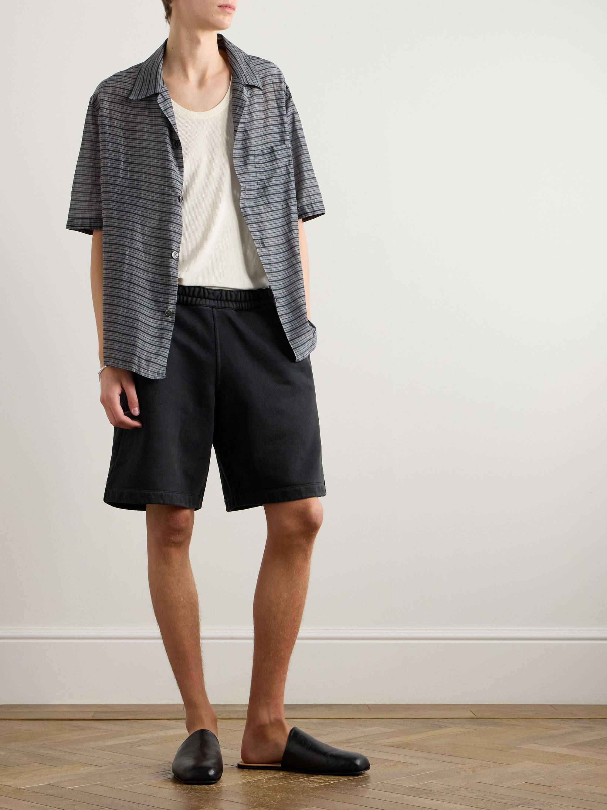 Plage Straight-Leg Cotton-Jersey Shorts view