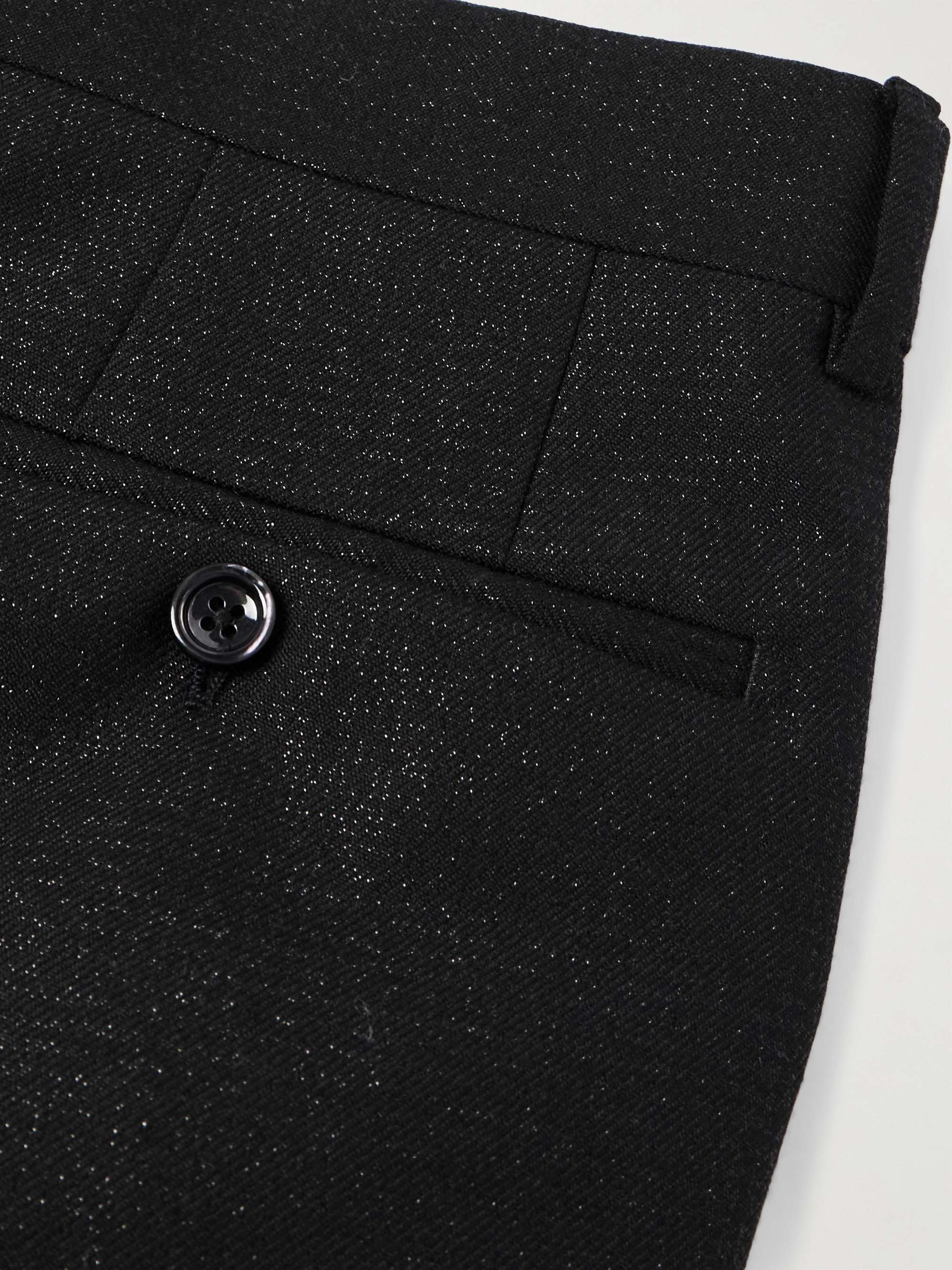 Straight-Leg Prince of Wales Checked Wool-Blend Suit Trousers view