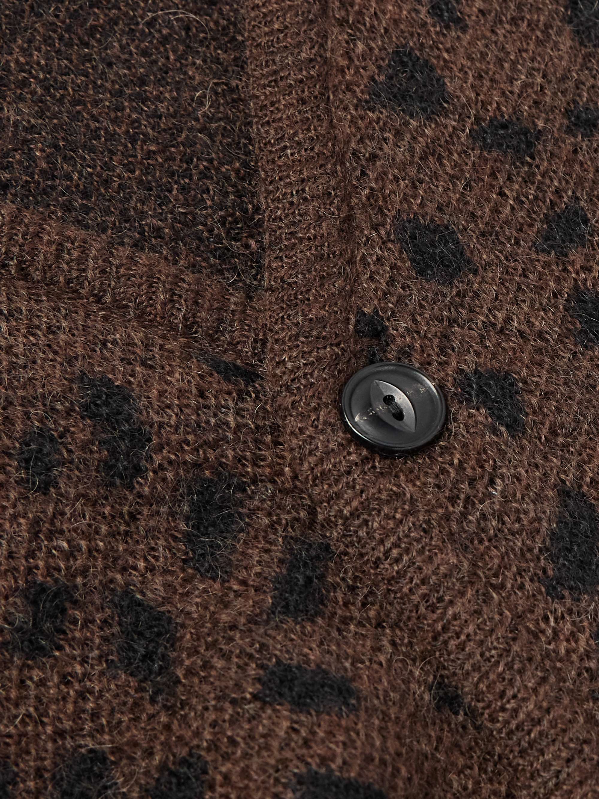 Leopard-Print Woven Cardigan view
