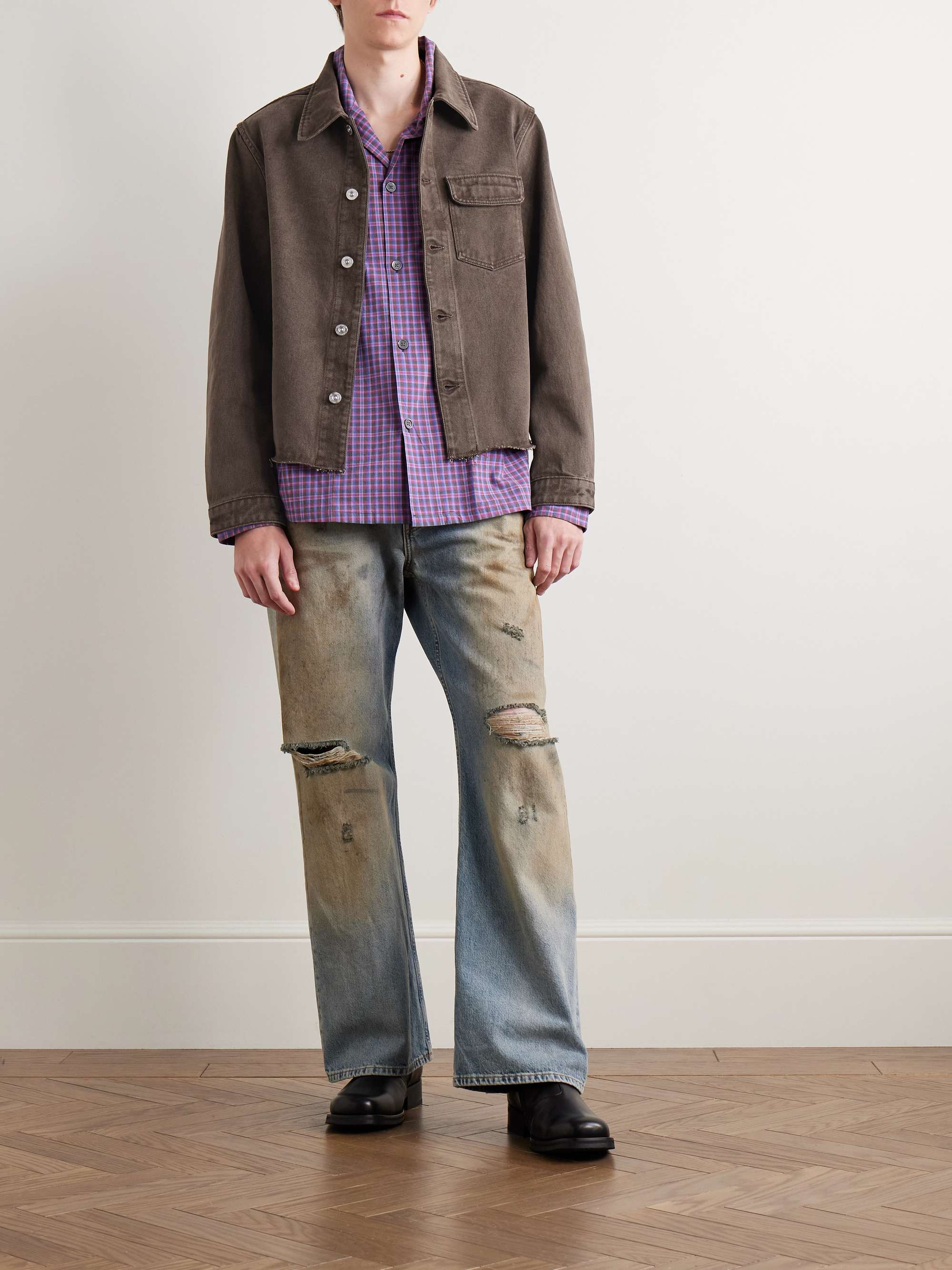 Rebirth Distressed Denim Jacket view