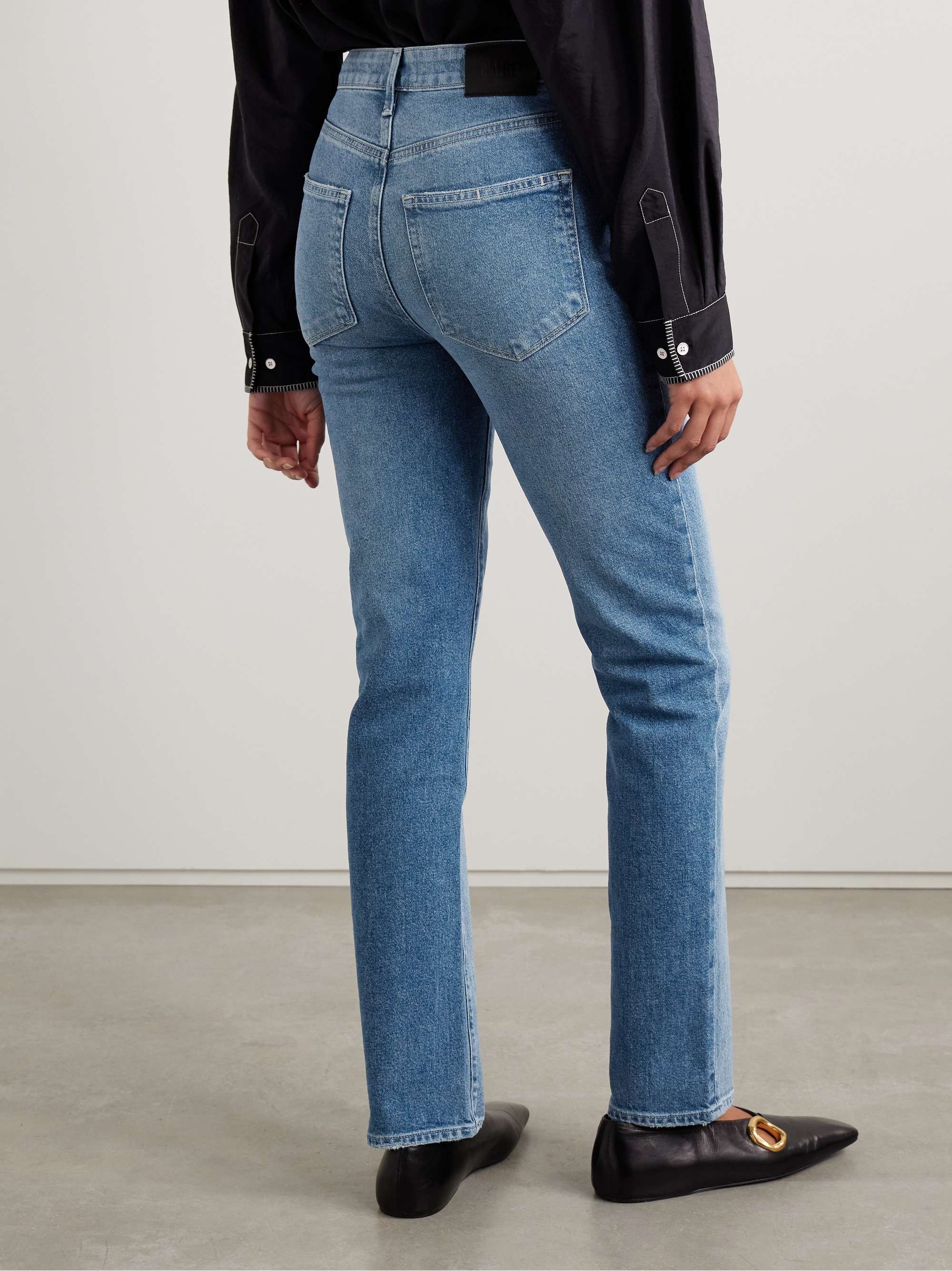 Stella high-rise straight-leg jeans view