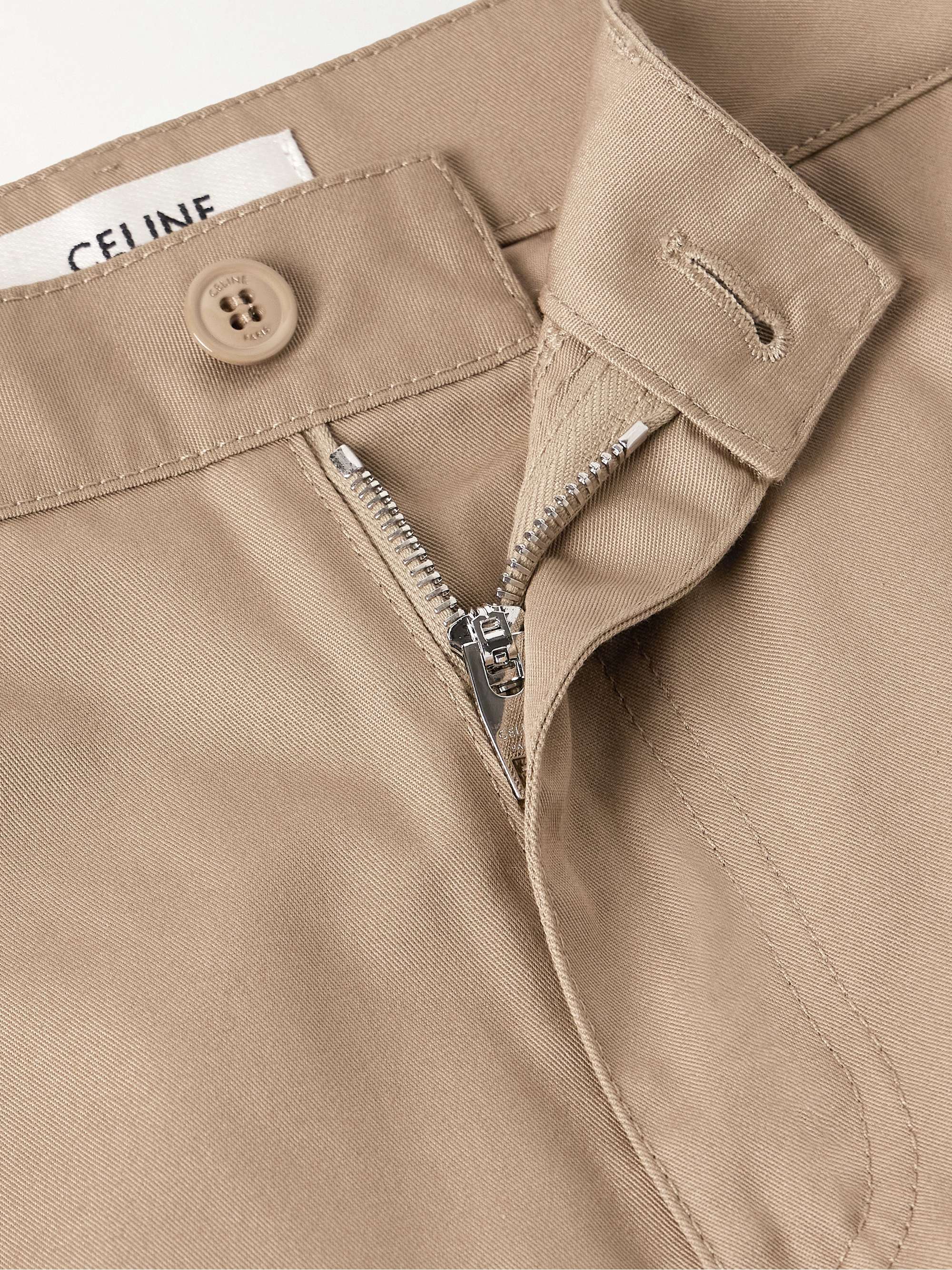 Straight-Leg Twill Cargo Trousers view