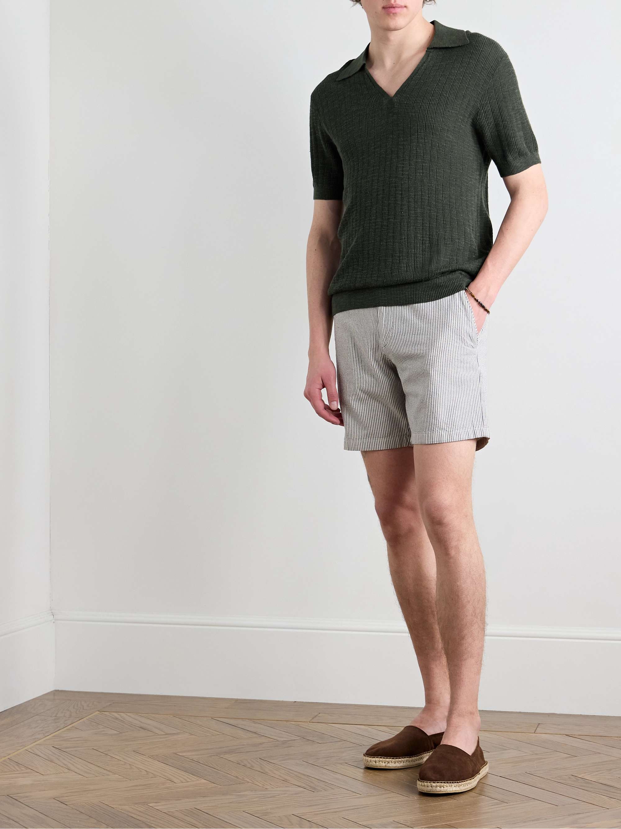 Joaquim Ribbed Cotton-Blend Polo Shirt view