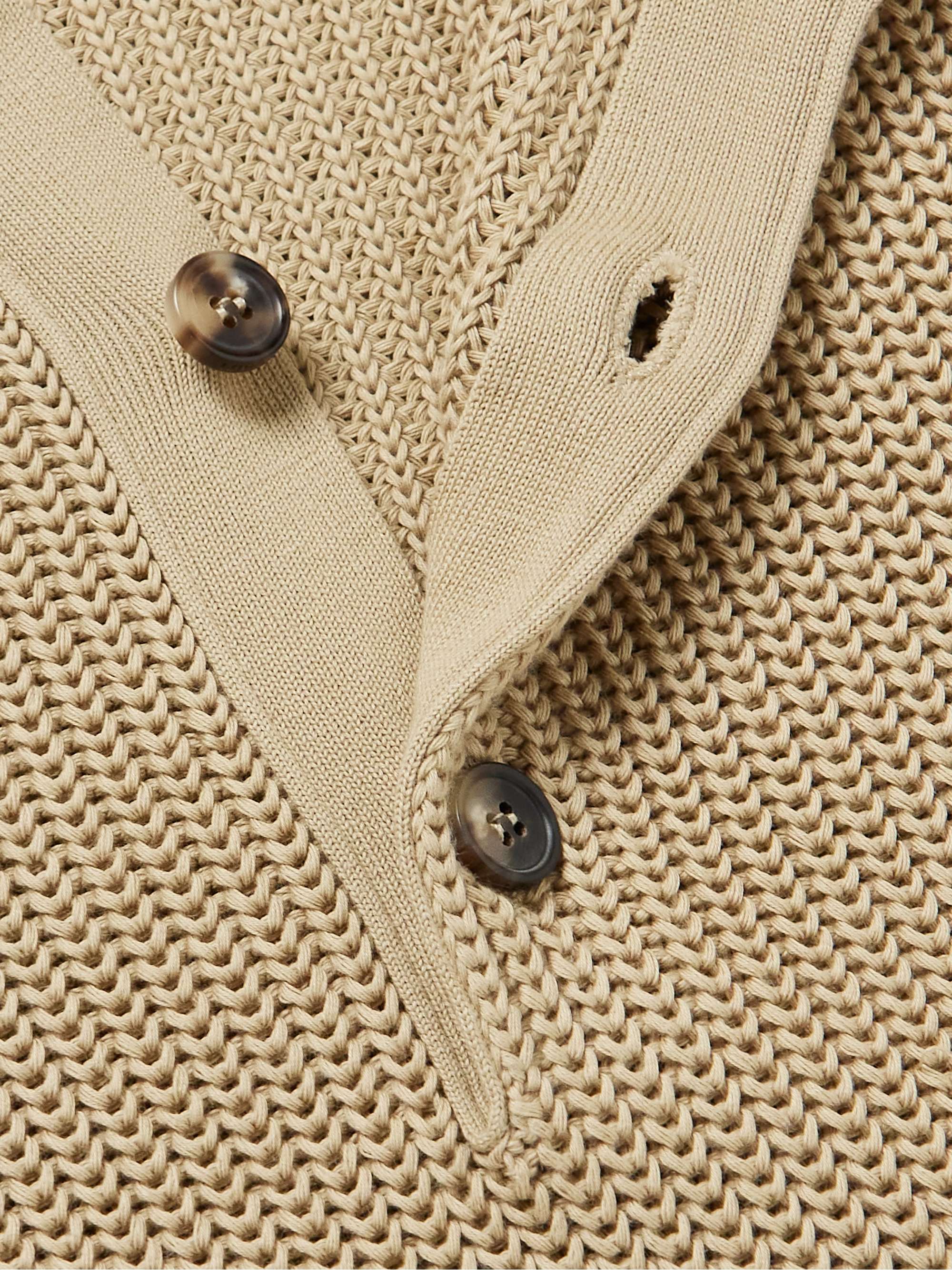 Ribbed Cotton Henley Sweater view