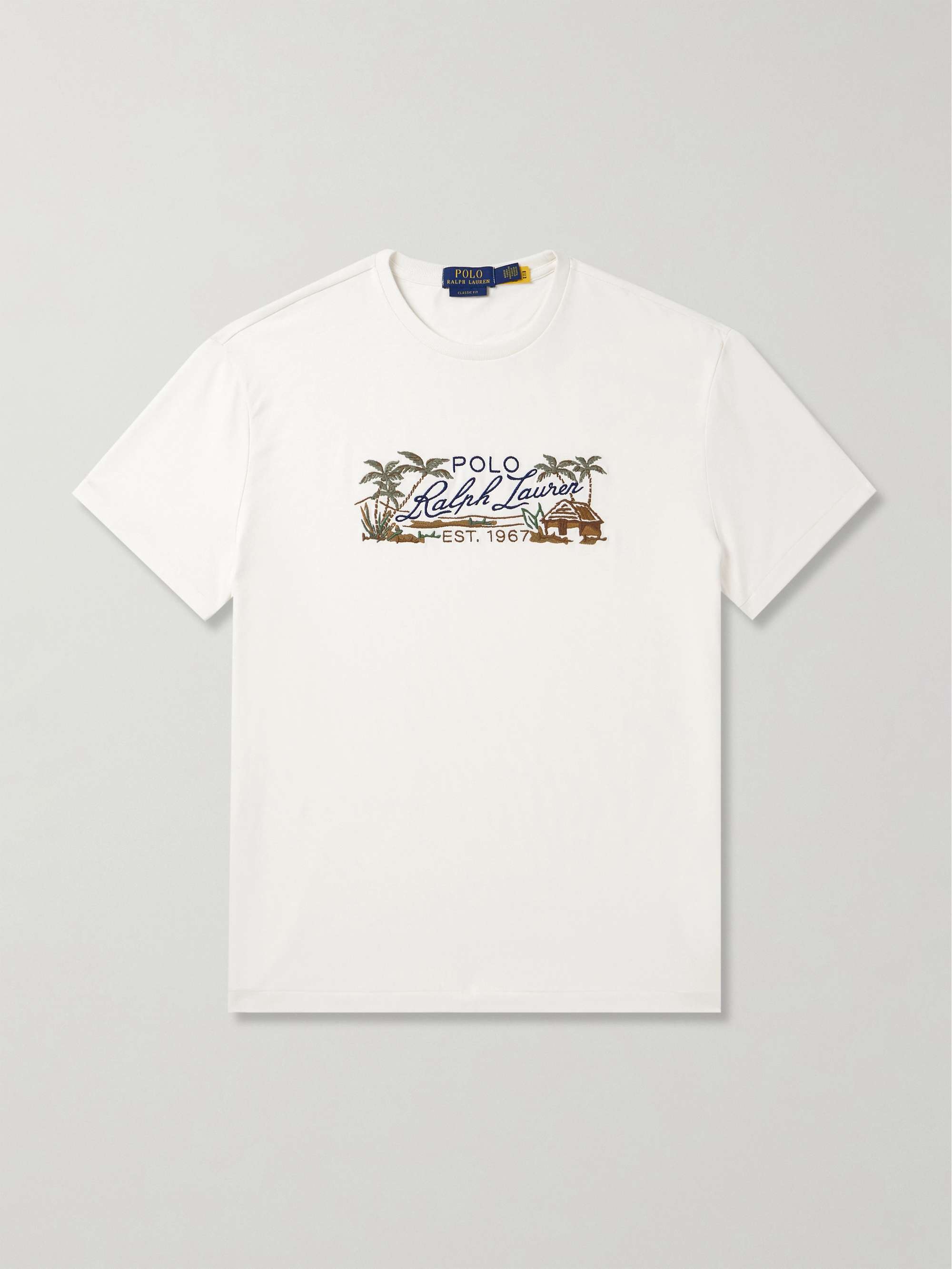 Logo-Embroidered Cotton-Poplin T-Shirt hero visual