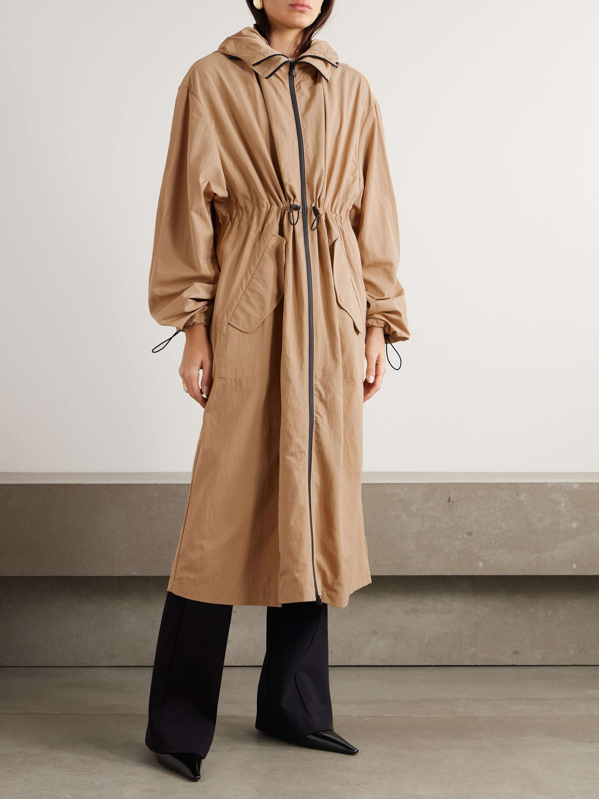 + RHW hooded layered shell parka view
