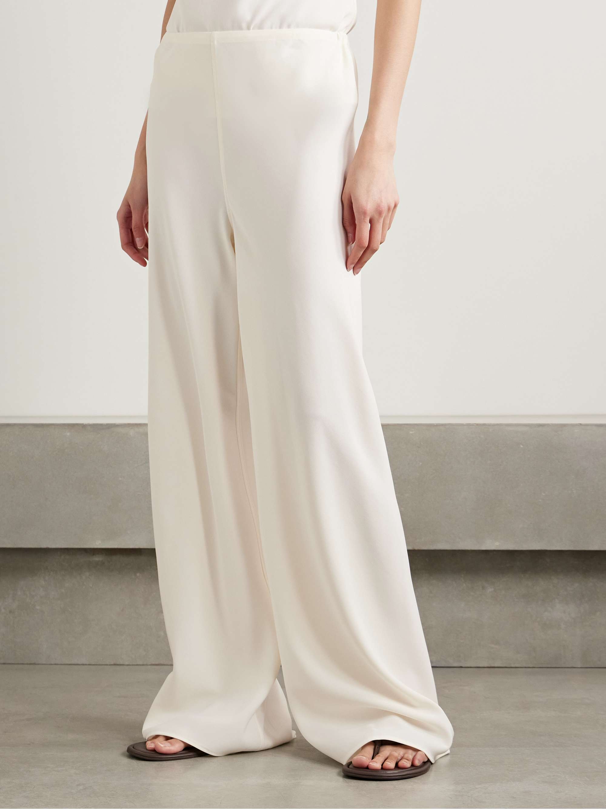 Stroll crepe wide-leg pants view