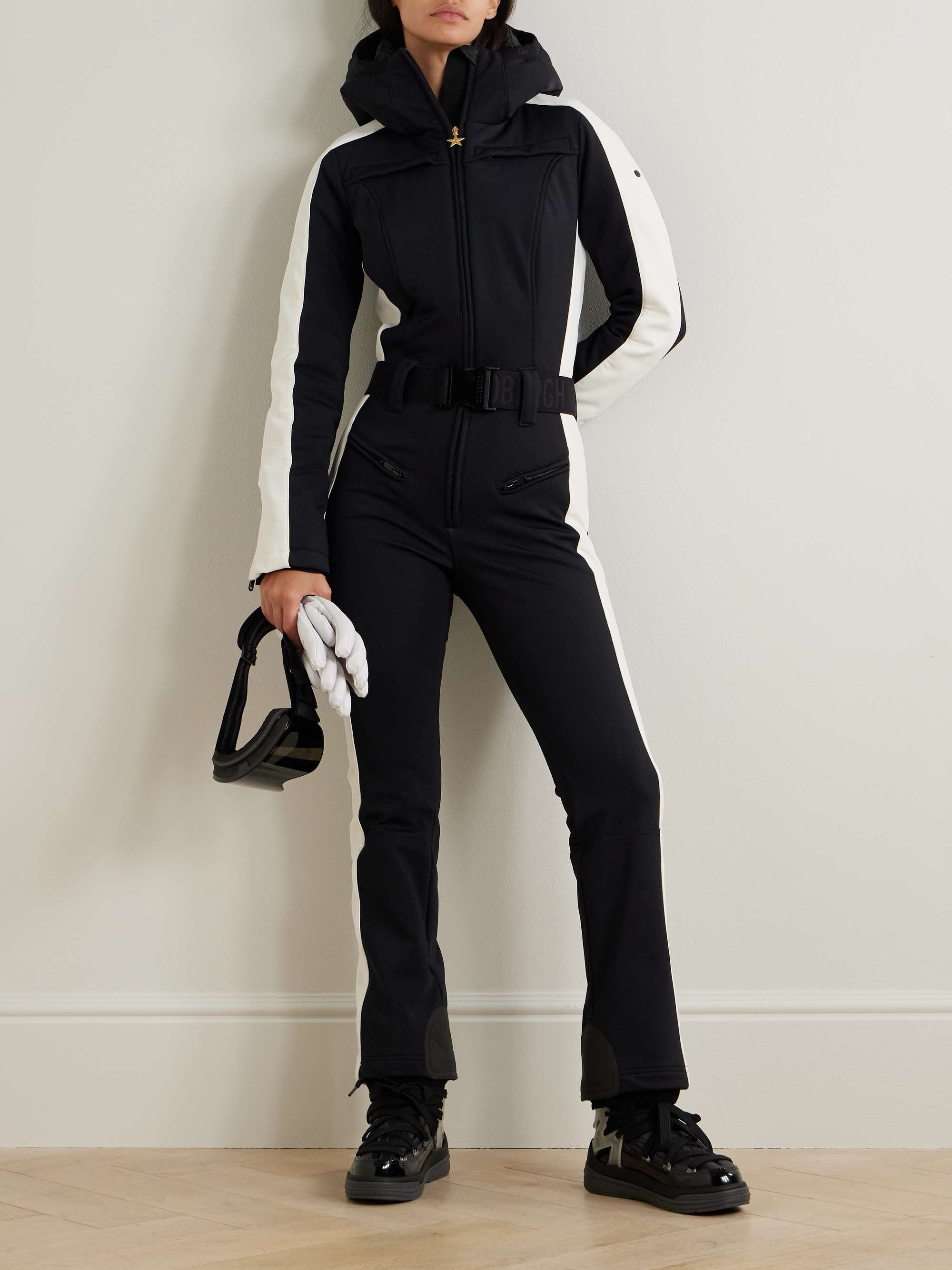 Coureur belted hooded ski suit view