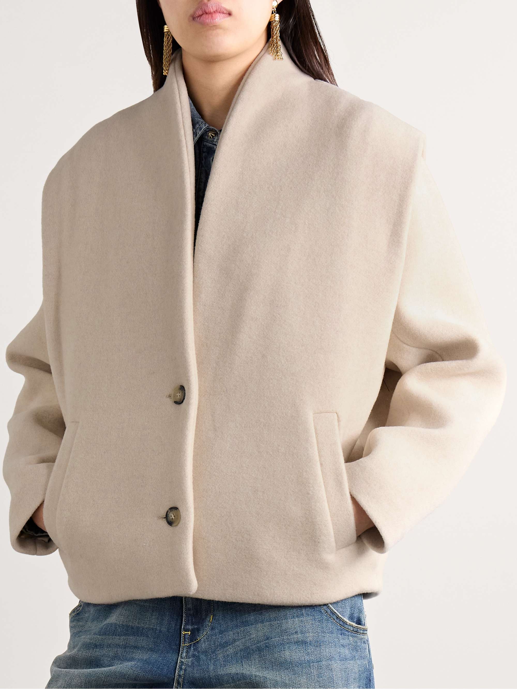 Drogo brushed recycled wool-blend jacket view