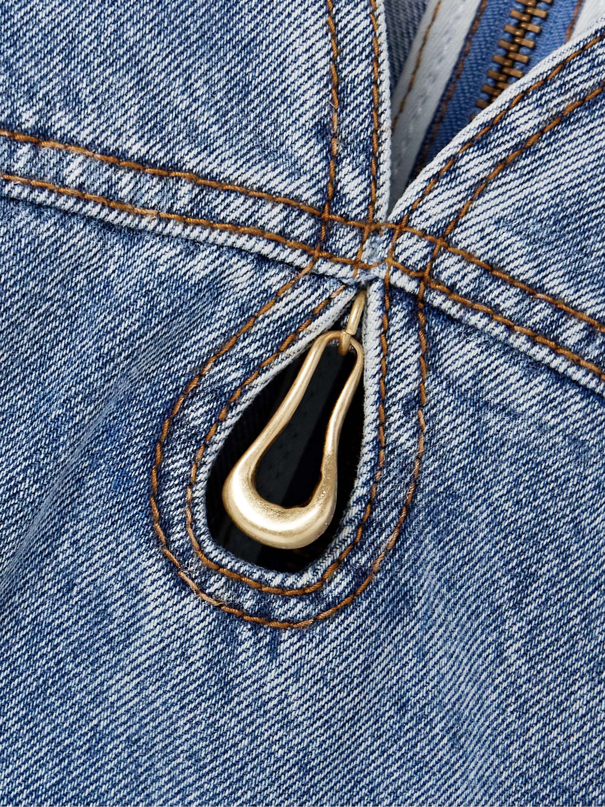 Juno embellished cutout denim mini dress view
