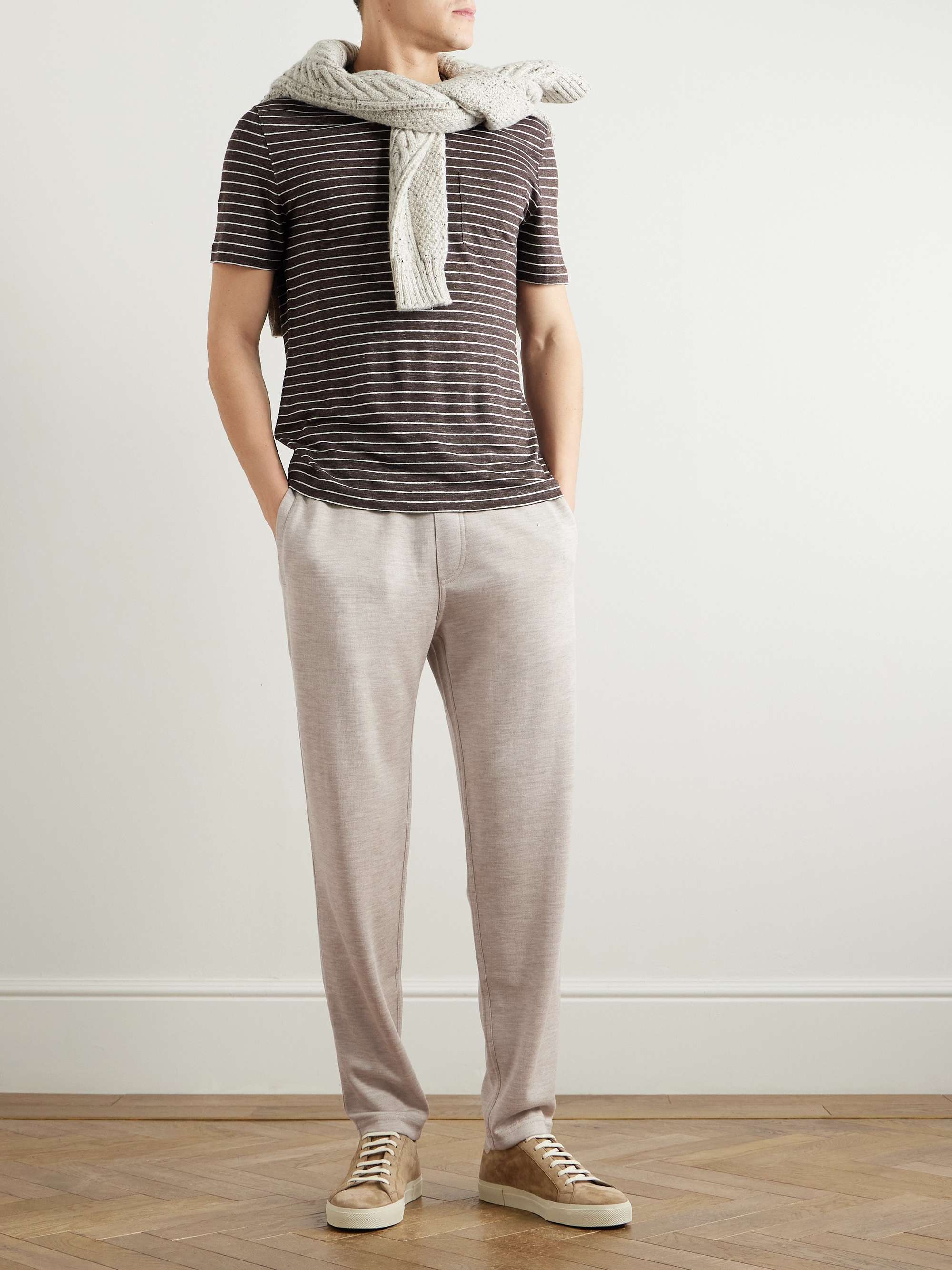 Tapered Cashmere-Blend Jersey Sweatpants view