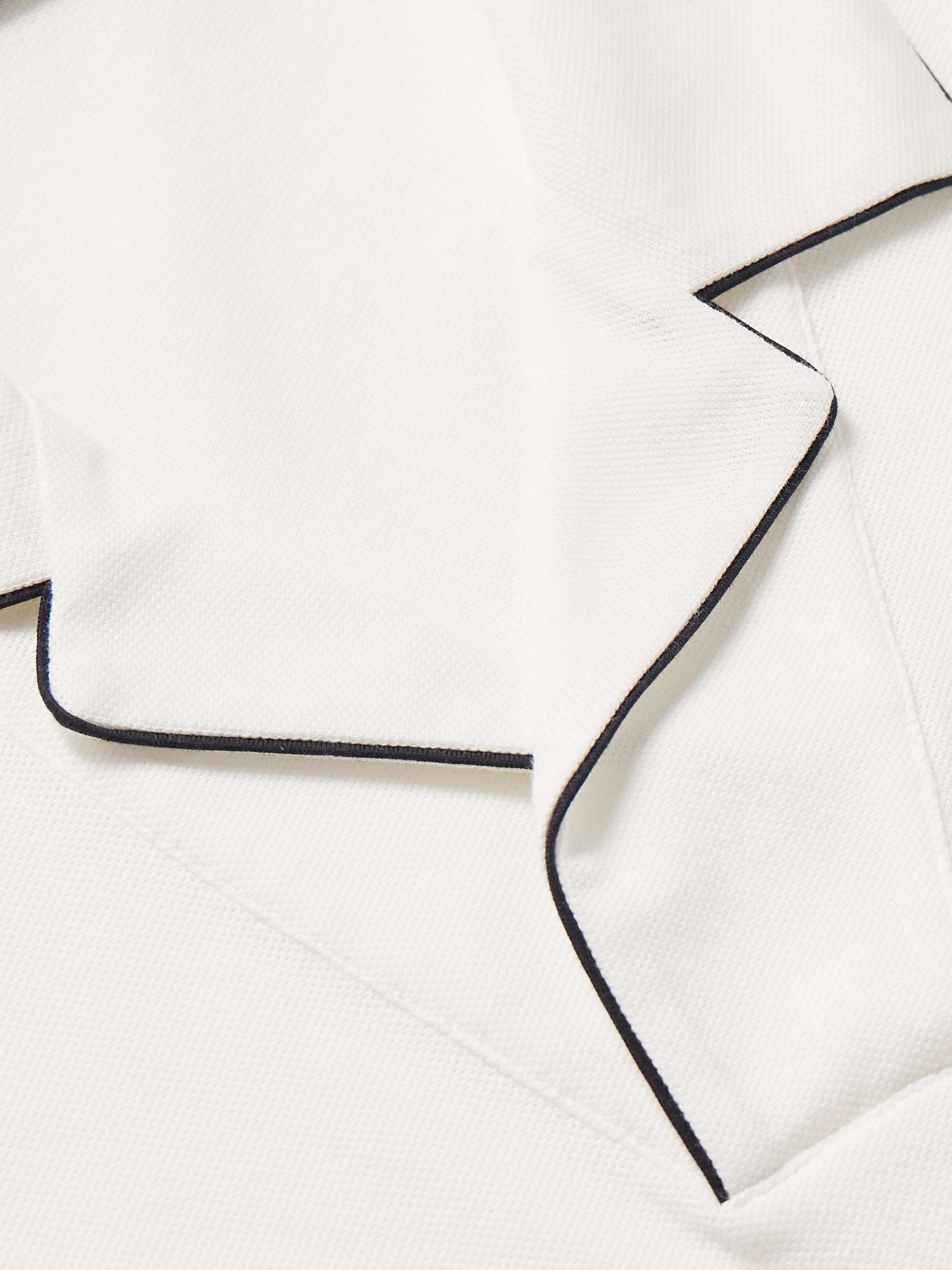 Manihi Camp-Collar Cotton-Blend Piqué Polo Shirt view