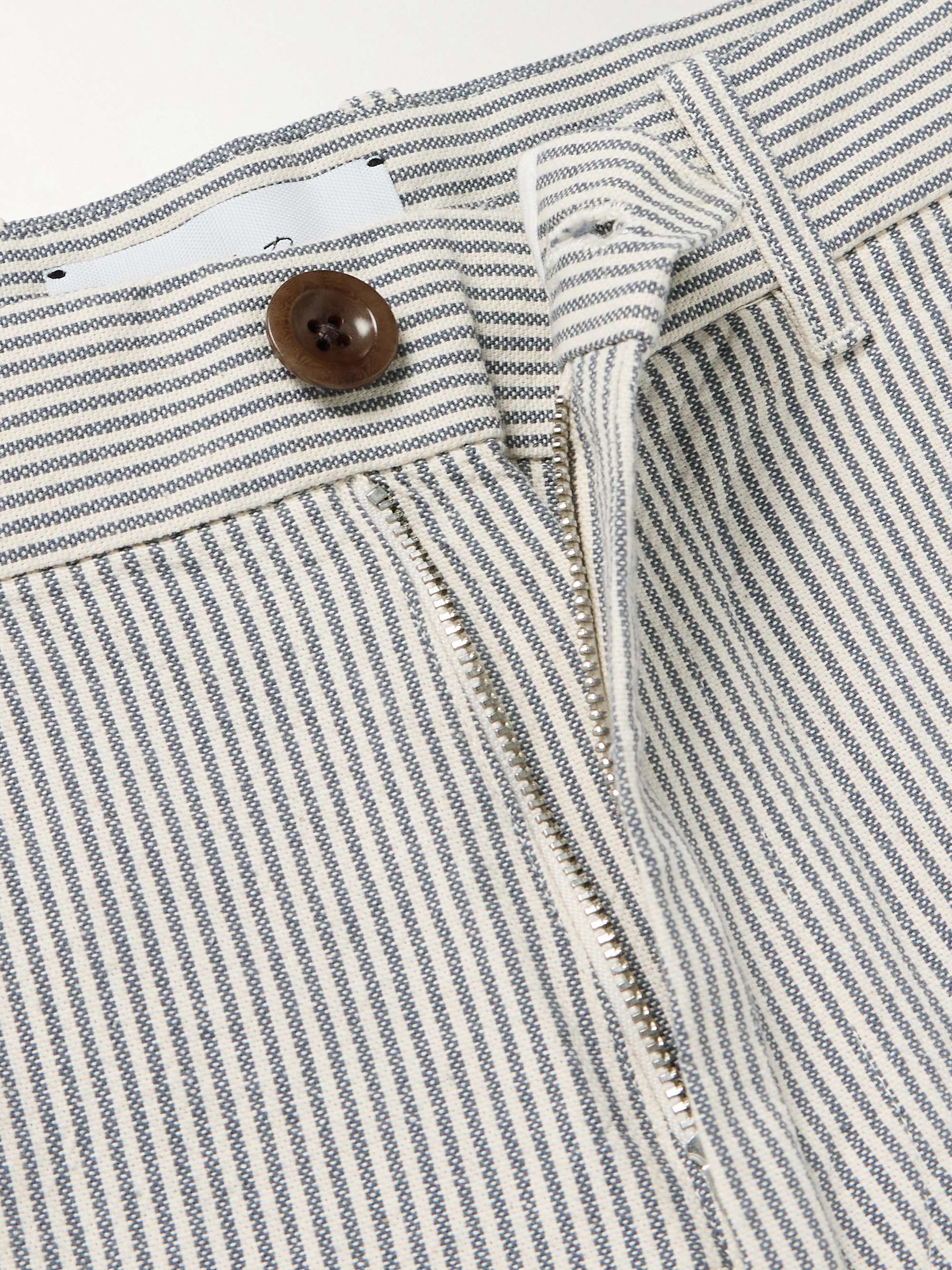 Slim-Fit Straight-Leg Striped Cotton Bermuda Shorts view