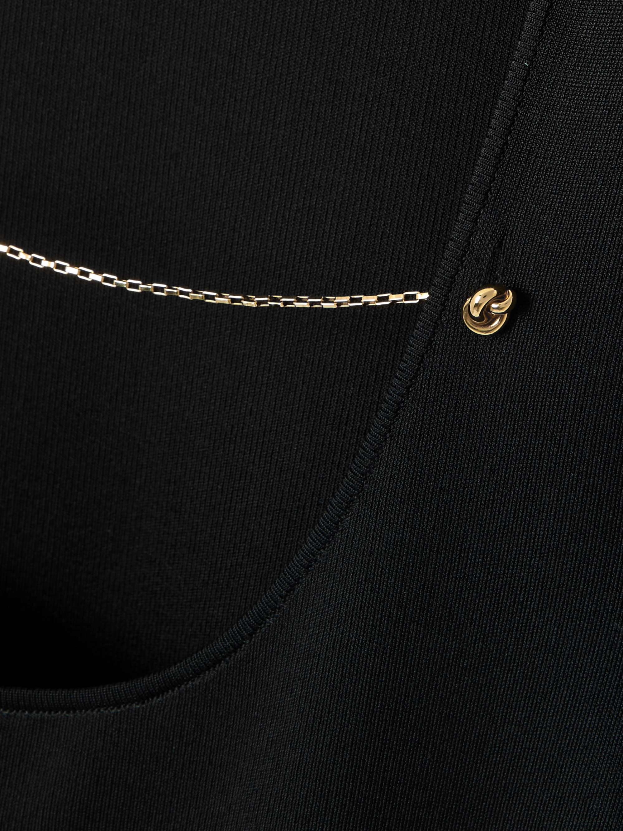 Open-back chain-embellished knitted maxi dress view