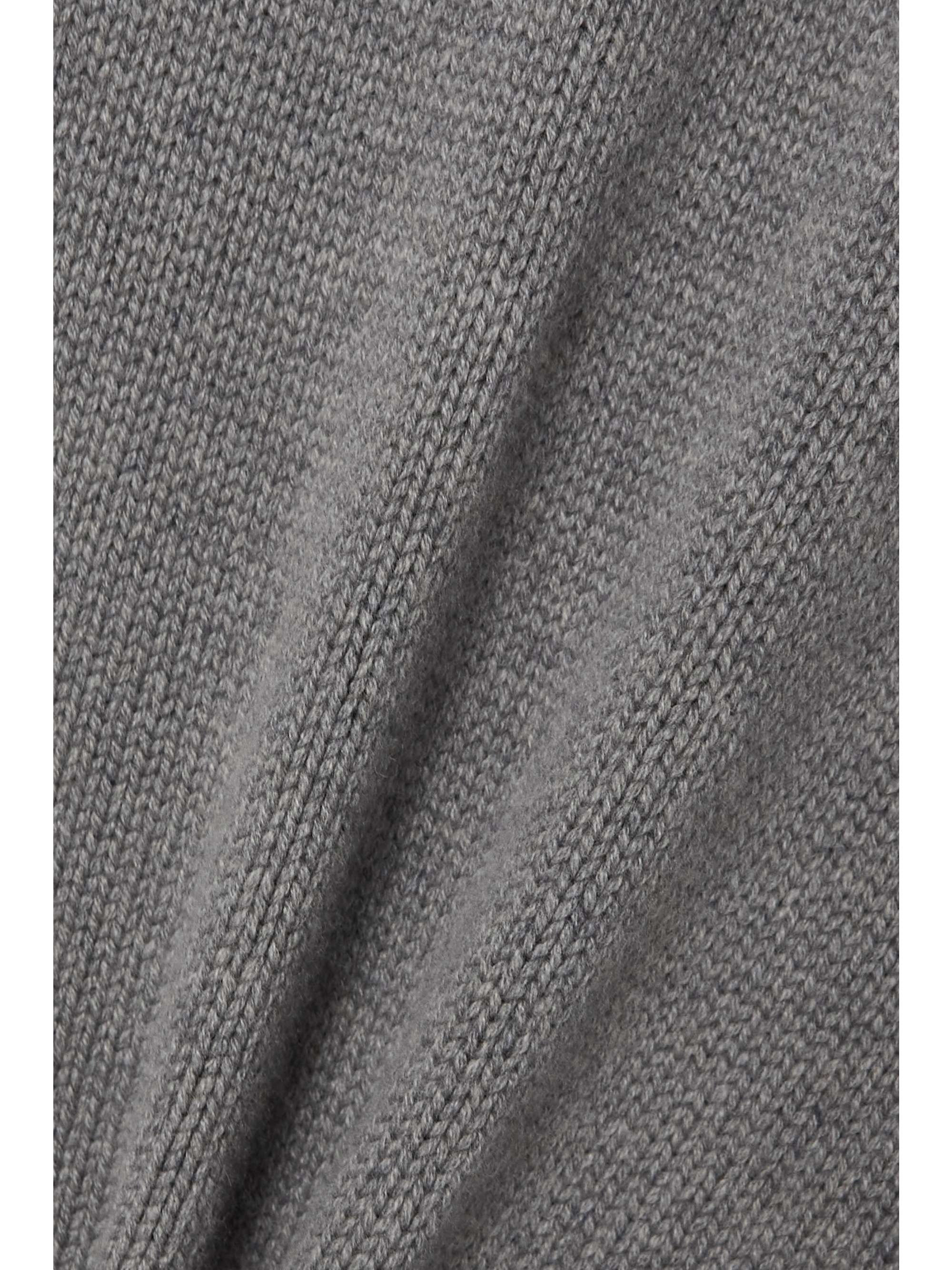 Color-block cashmere turtleneck sweater view