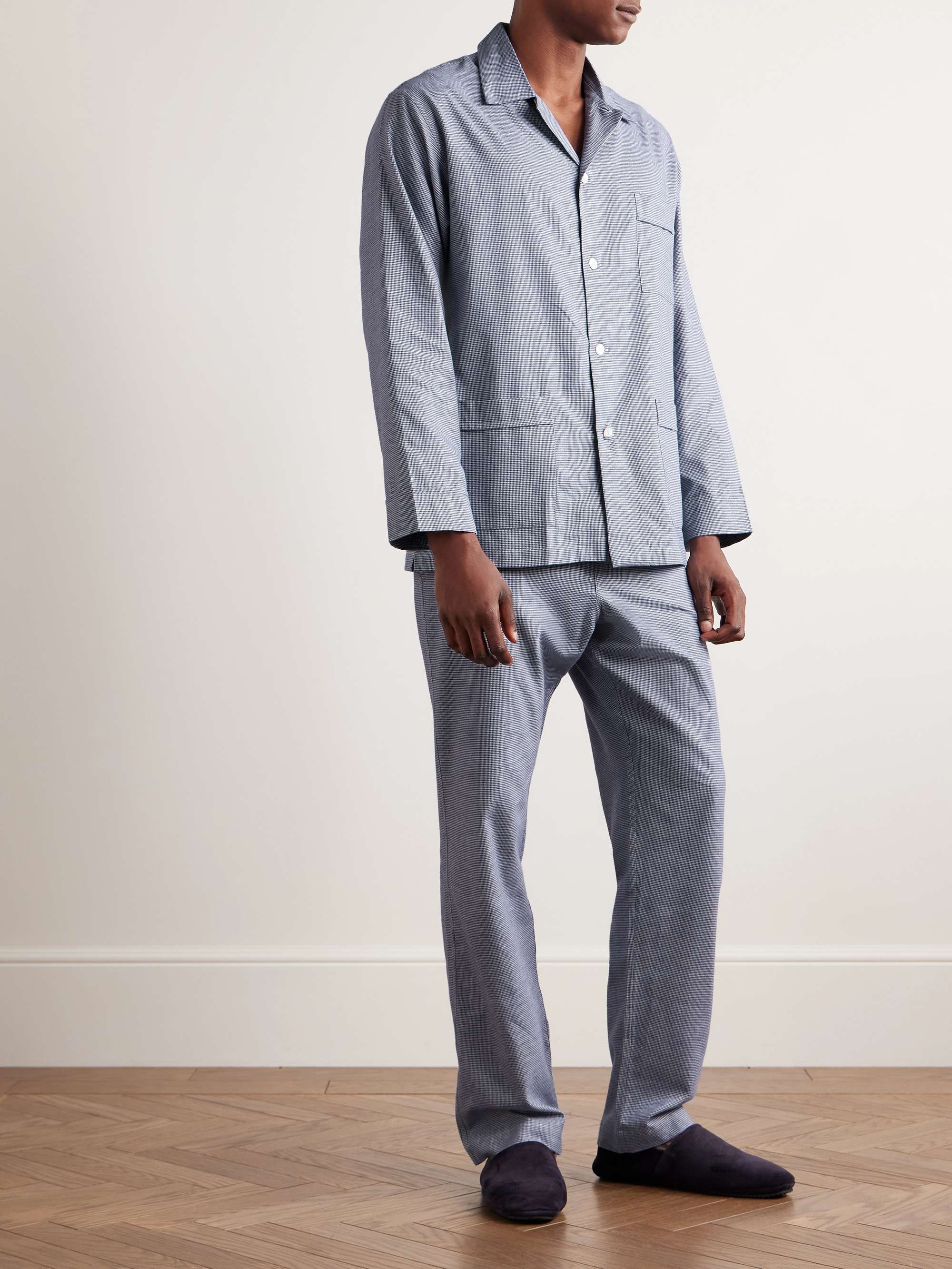 Puppytooth Brushed-Cotton Pyjama Set view