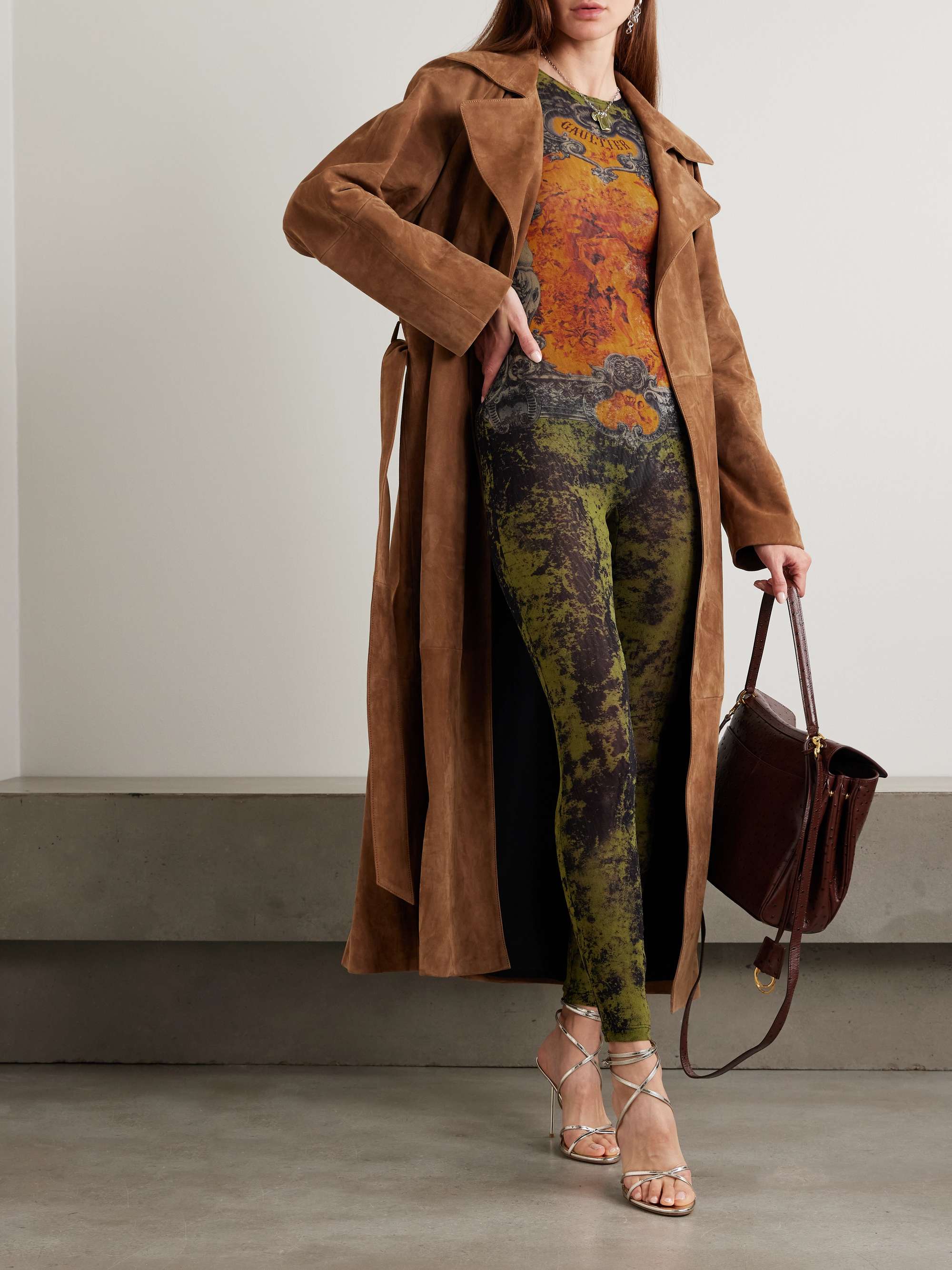 Printed mesh jumpsuit view