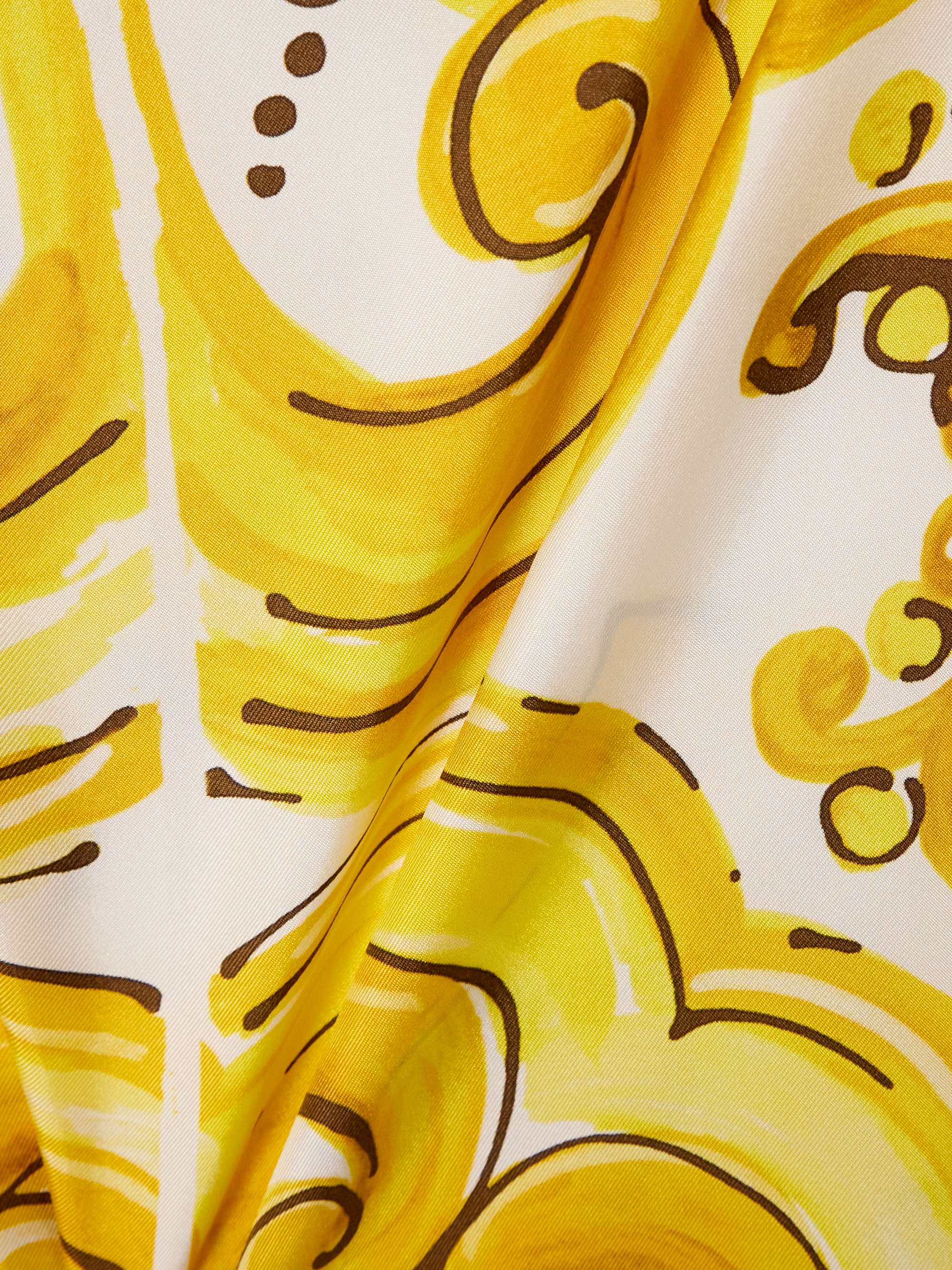 Maiolica floral-print silk-twill kaftan view