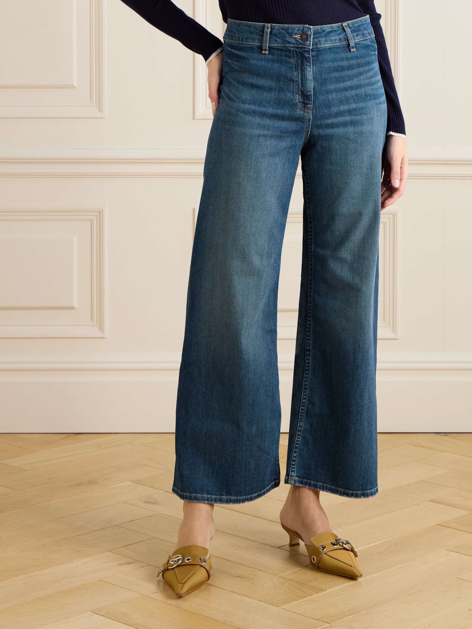 Megan high-rise wide-leg jeans view