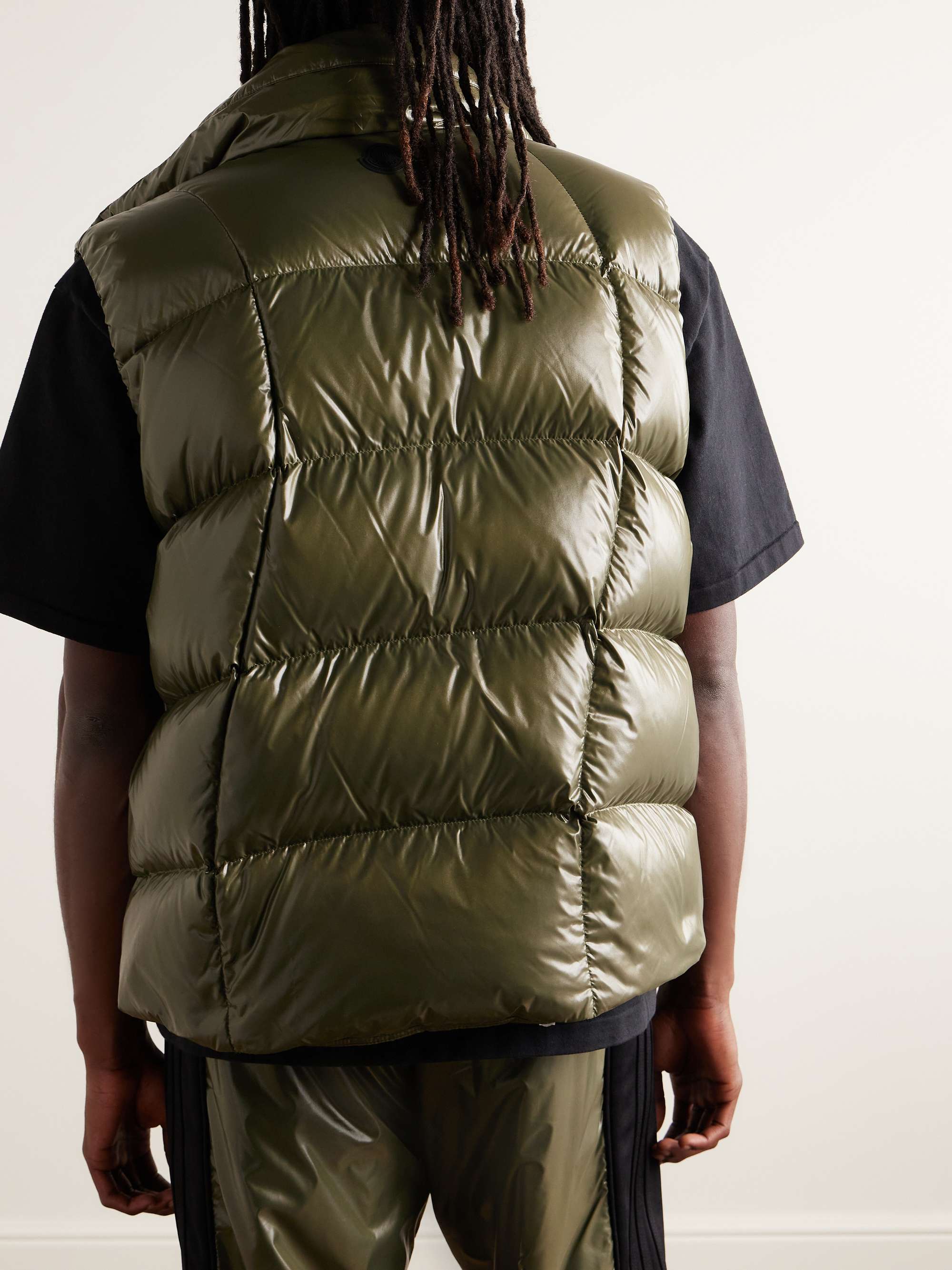 + adidas Originals Bozon Tech Jersey-Trimmed Quilted Glossed-Shell Down Gilet view