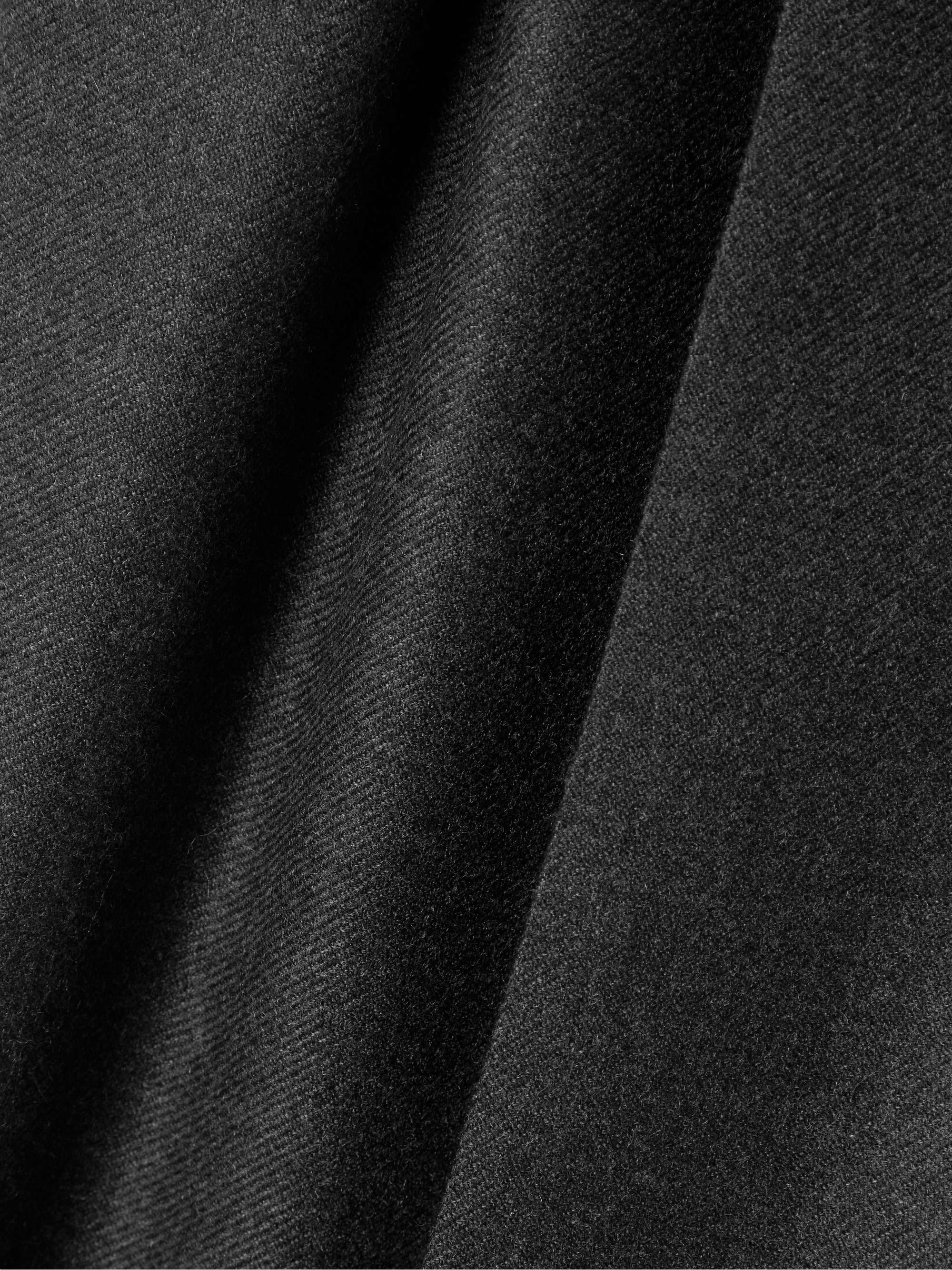 Pleated cashmere-twill wide-leg pants view