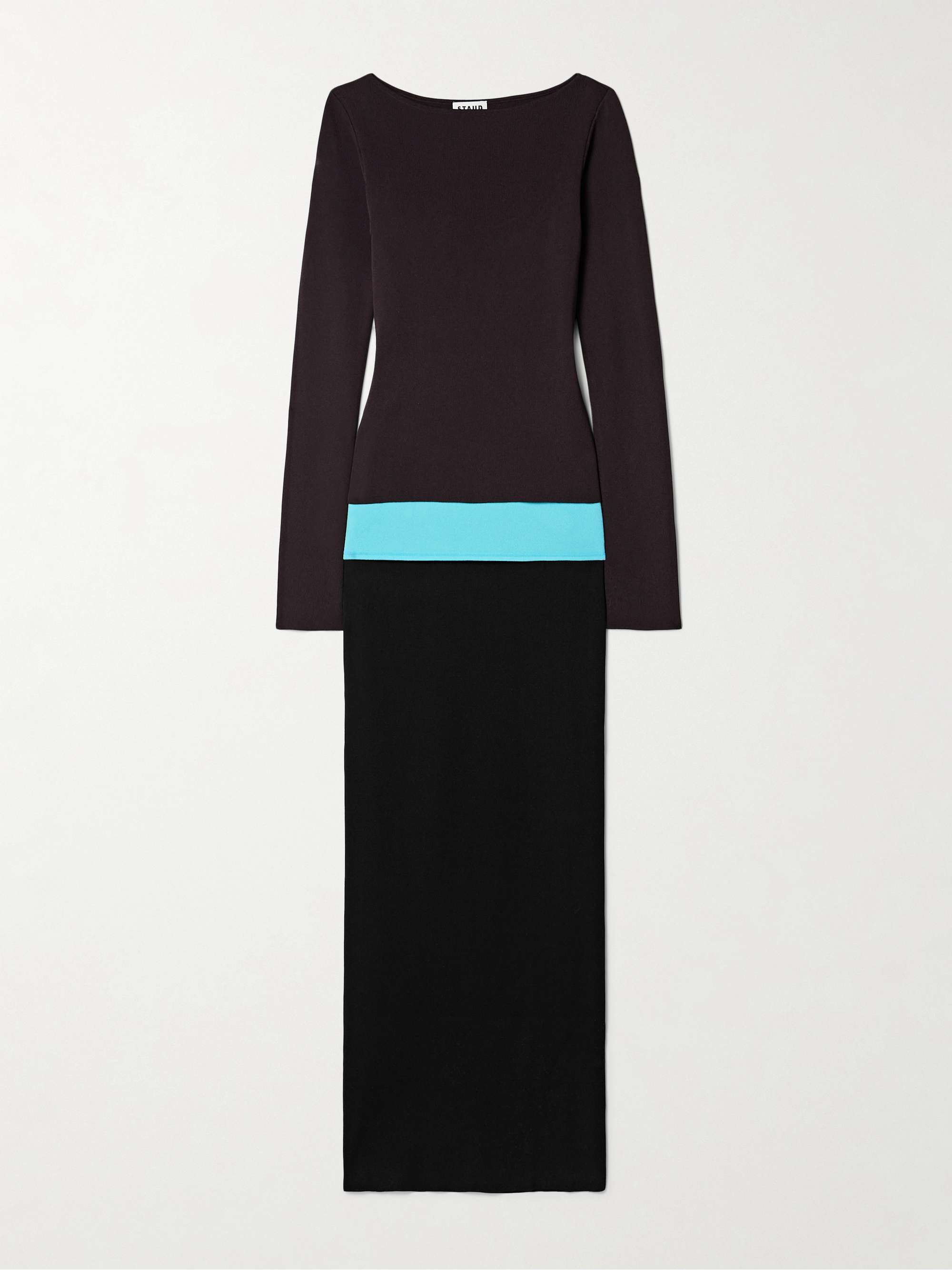Carilo layered stretch-knit midi dress hero visual