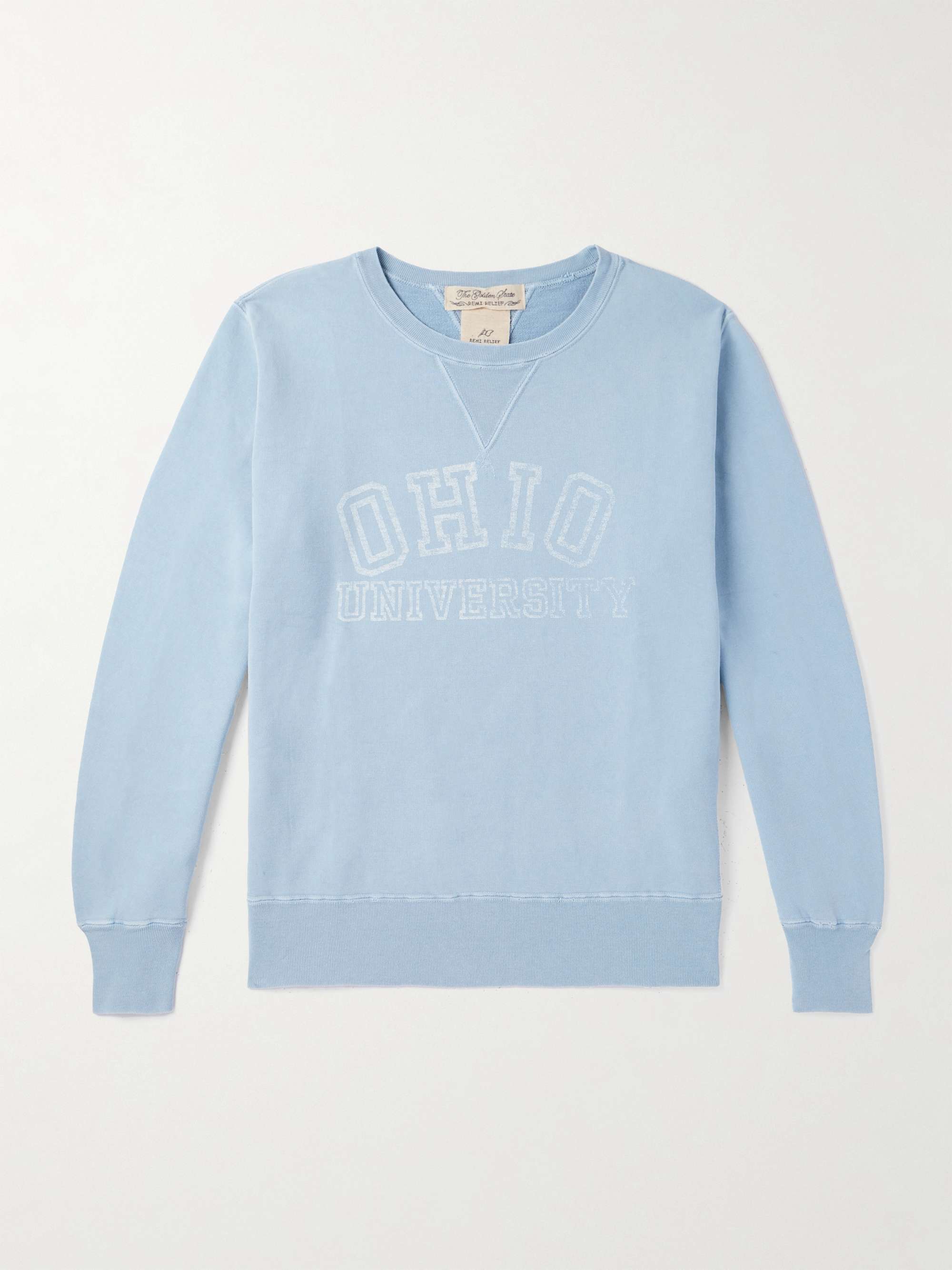 Ohio Distressed Printed Cotton-Jersey Sweatshirt hero visual