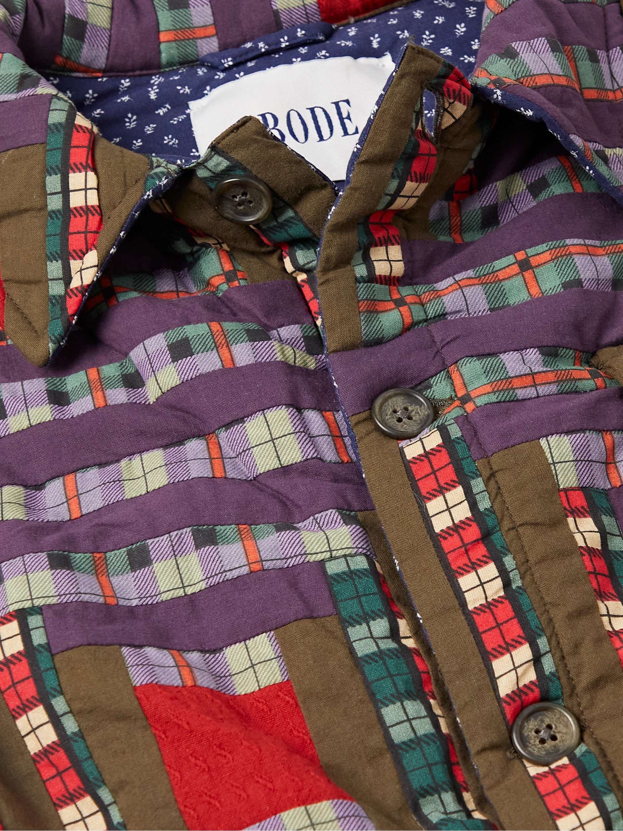 Log Cabin Patchwork Checked Cotton Jacket view