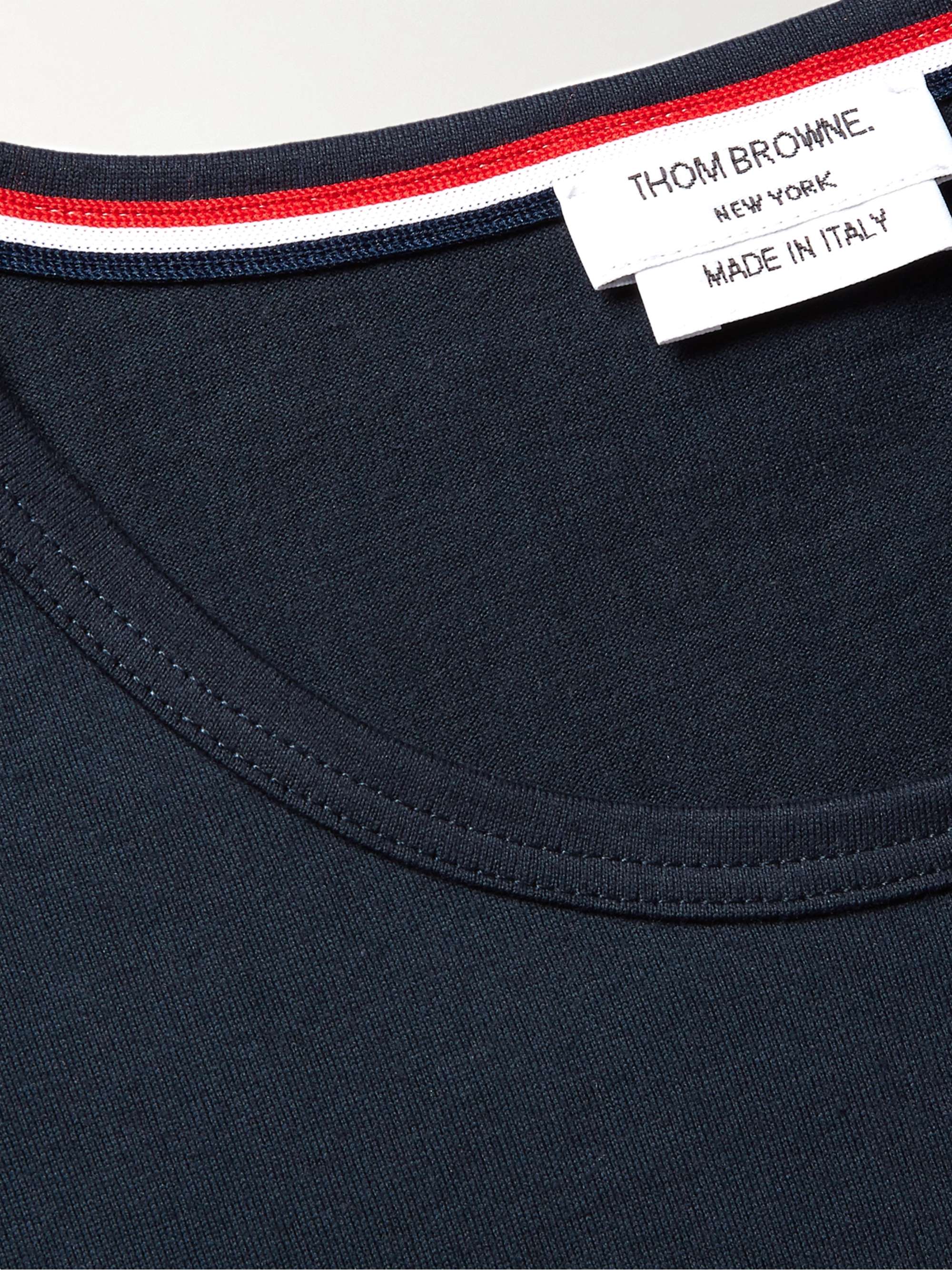 Slim-Fit Grosgrain-Trimmed Cotton-Jersey T-Shirt view
