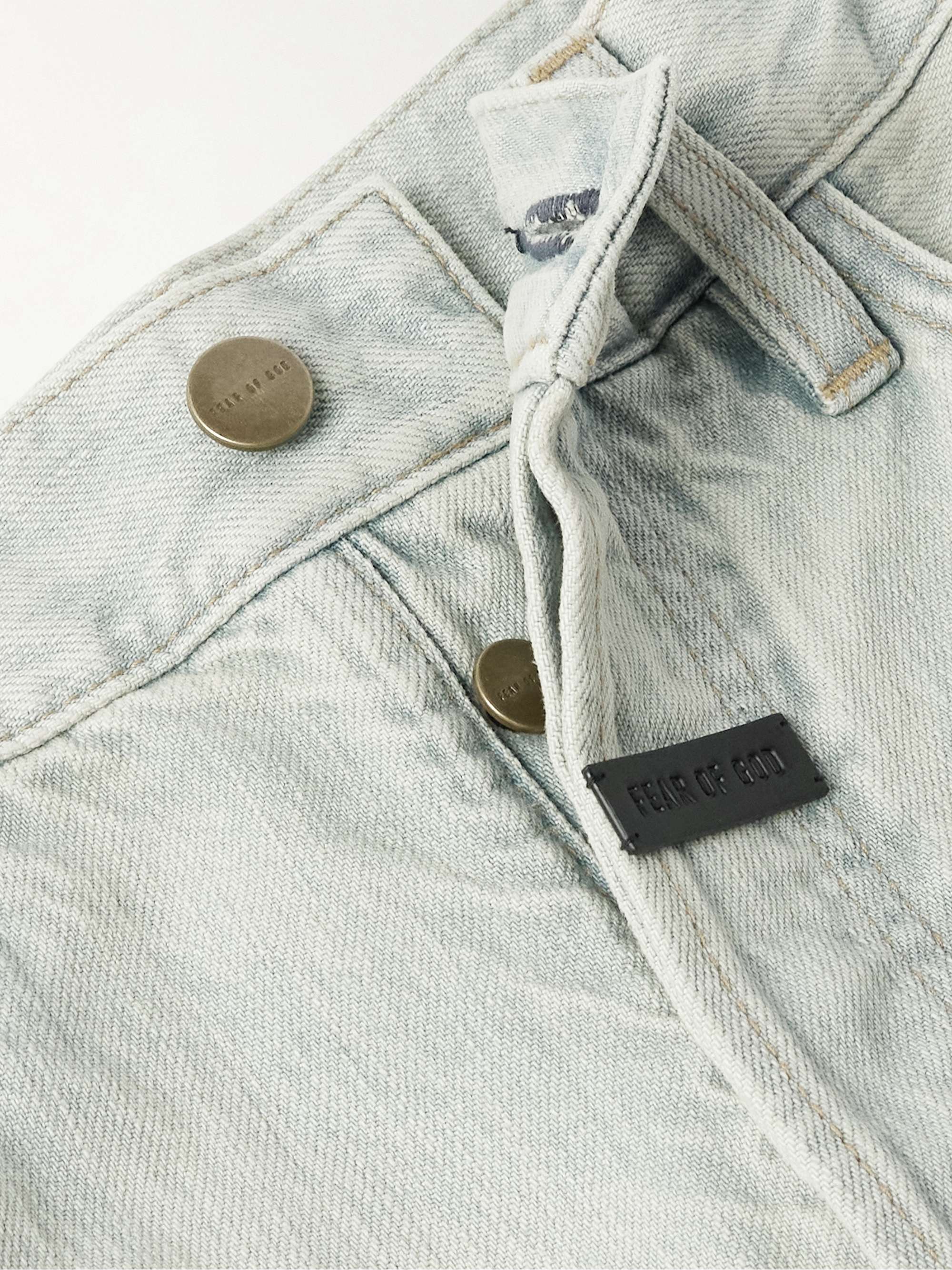 Straight-Leg Frayed Jeans view