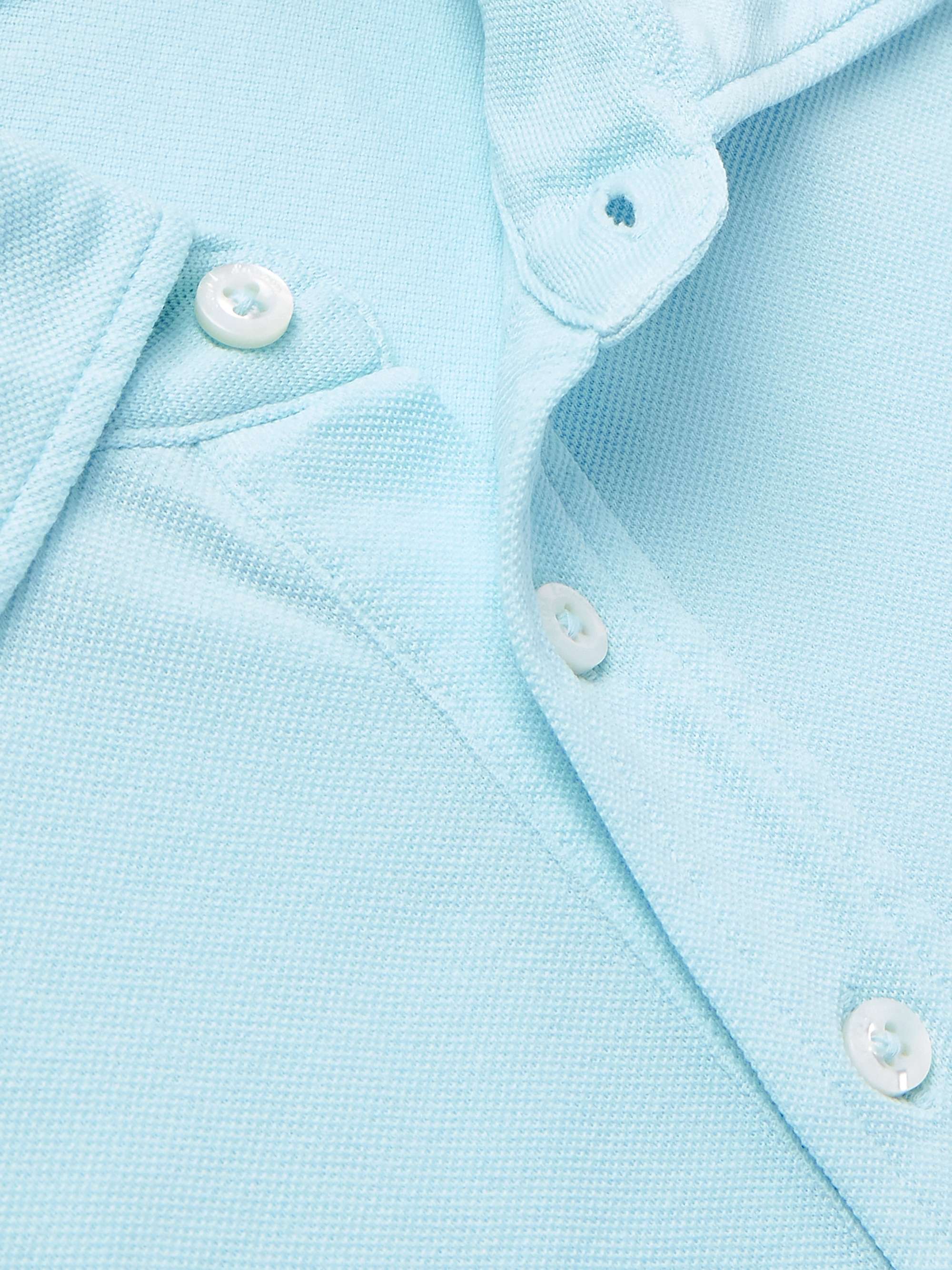 Slim-Fit Washed Cotton-Piqué Polo Shirt view