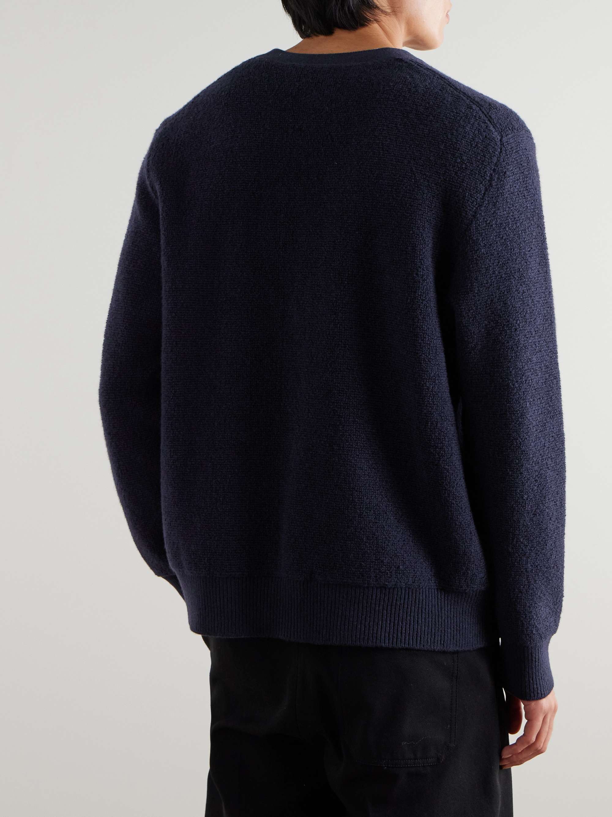 Logo-Embroidered Wool Cardigan view
