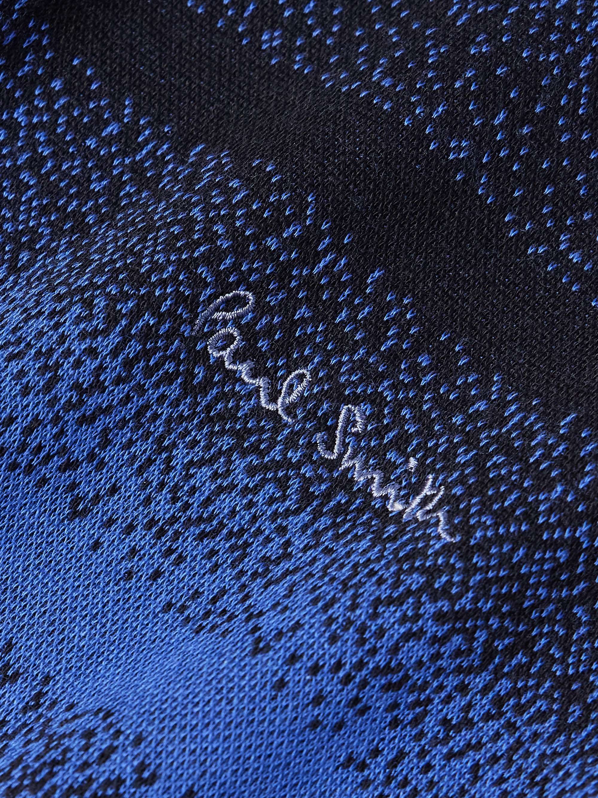 Logo-Embroidered Striped Cotton and Modal-Blend Piqué T-Shirt view