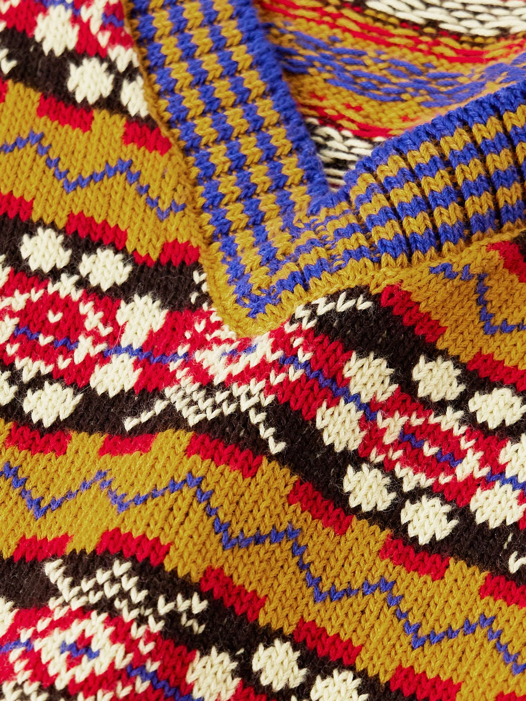 Bracken Jacquard-Knit Pima Cotton Sweater view