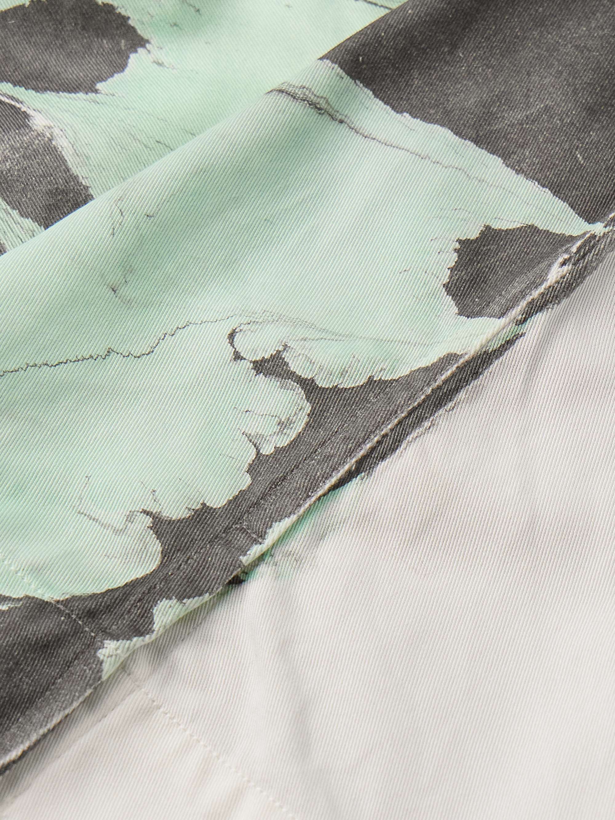 Camp-Collar Printed Cotton-Twill Shirt view
