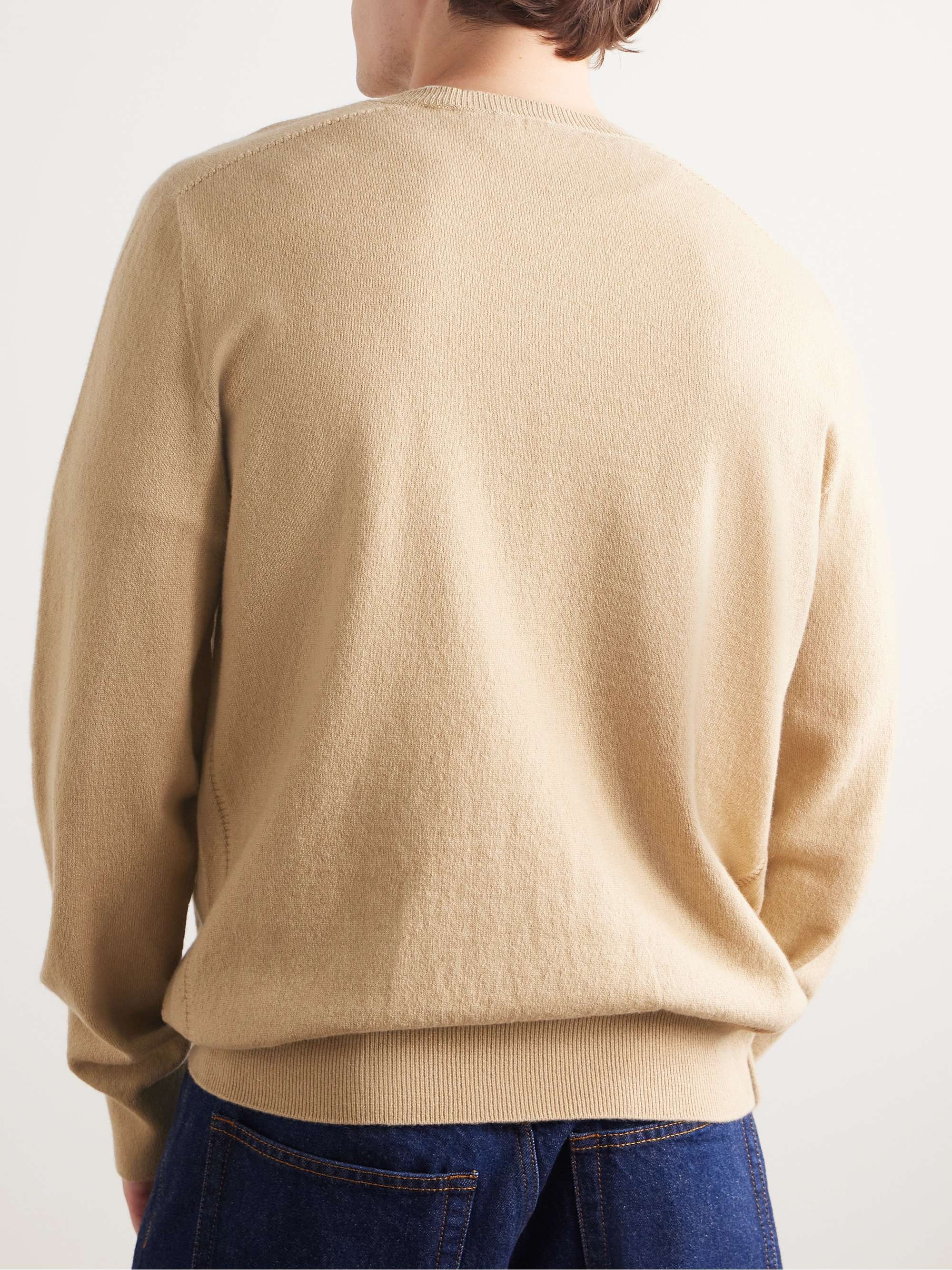 Logo-Embroidered Cashmere-Blend Sweater view