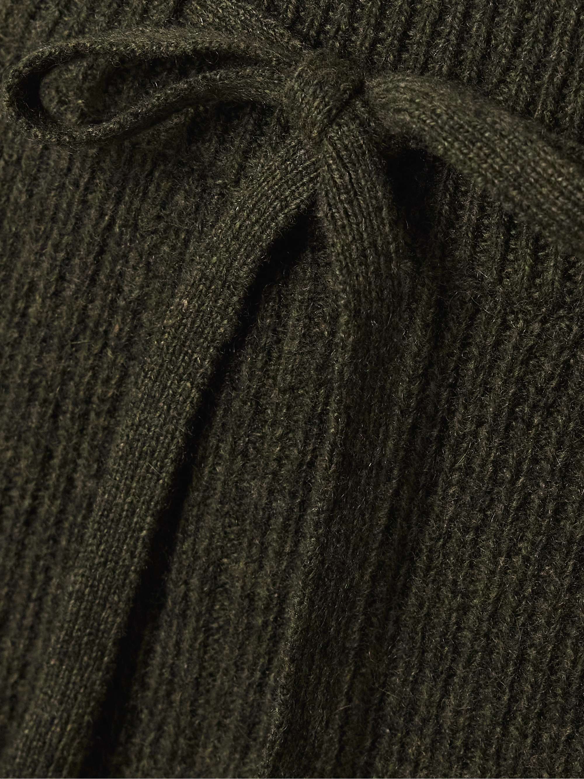Ribbed cashmere track pants view