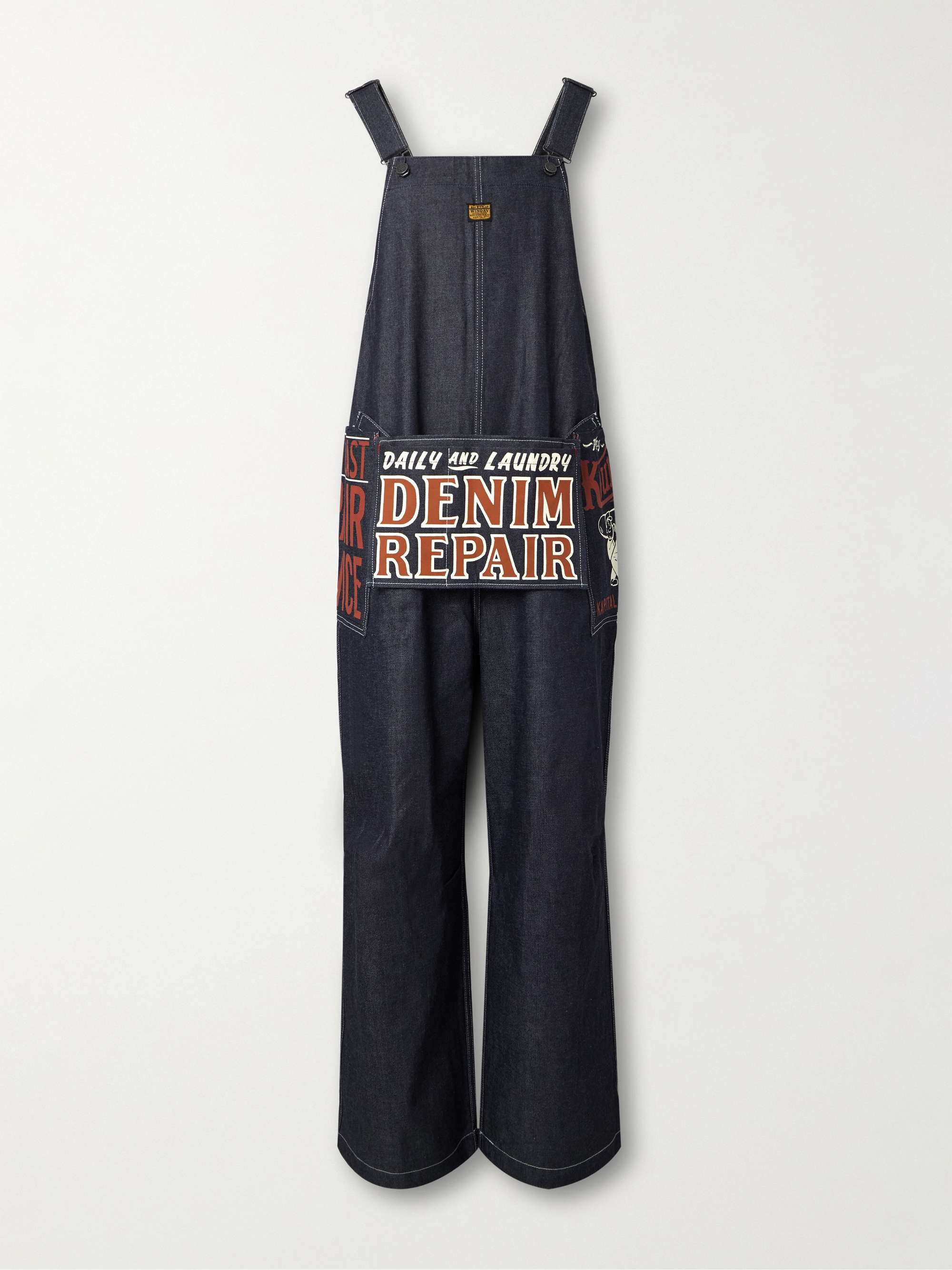Printed Denim Overalls hero visual