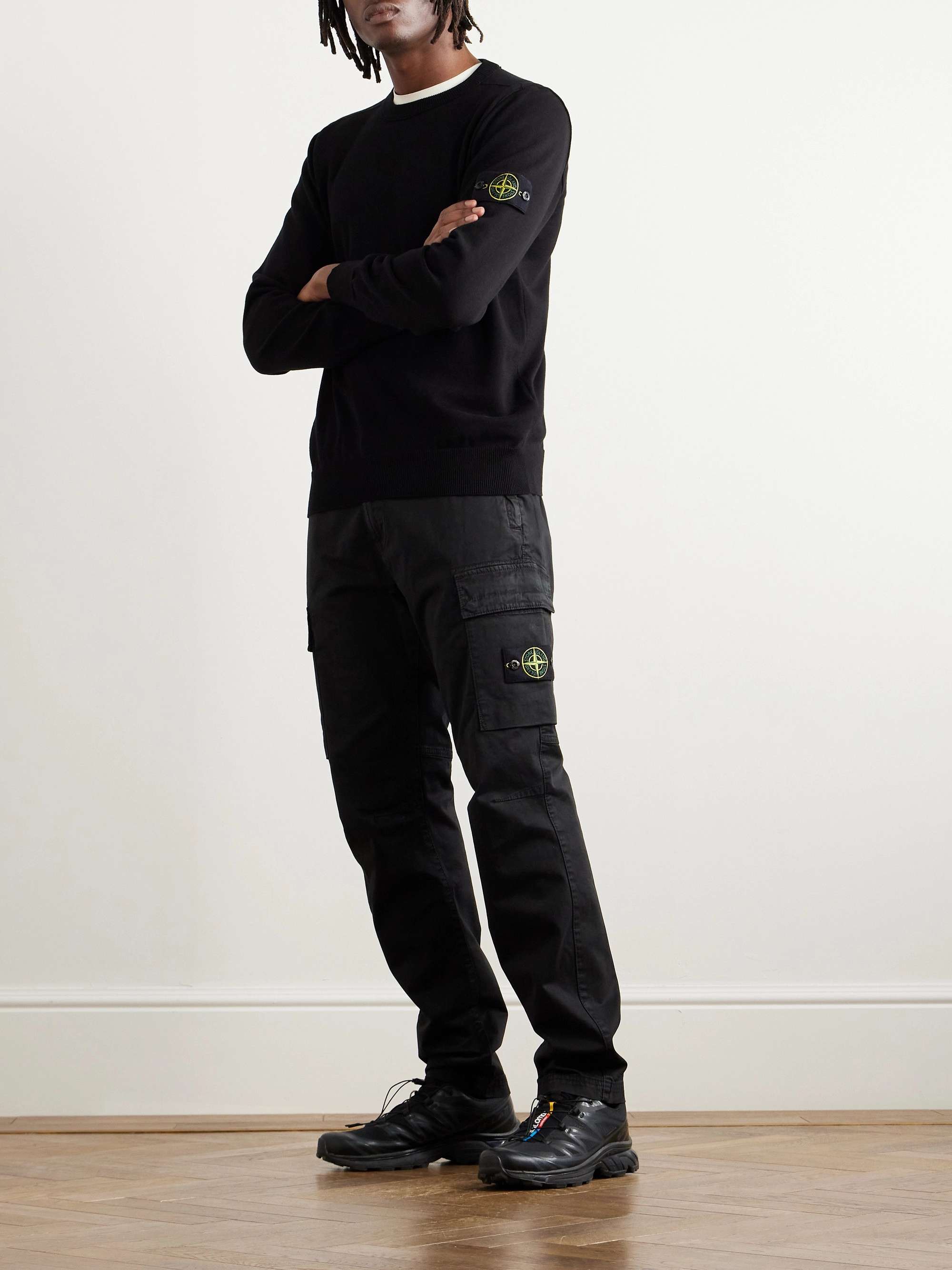Tapered Stretch-Cotton Cargo Trousers view