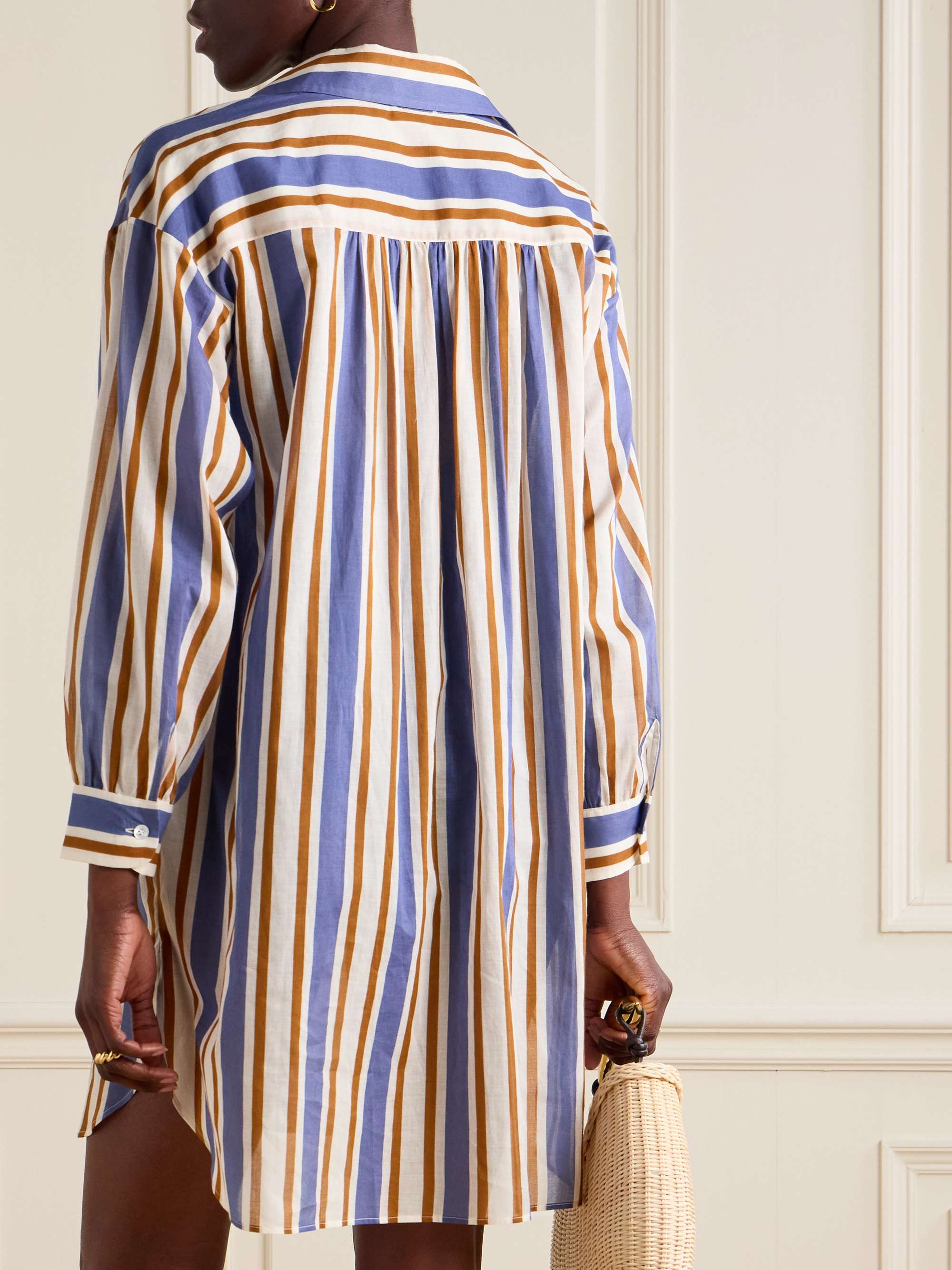 Season striped cotton-voile shirt view