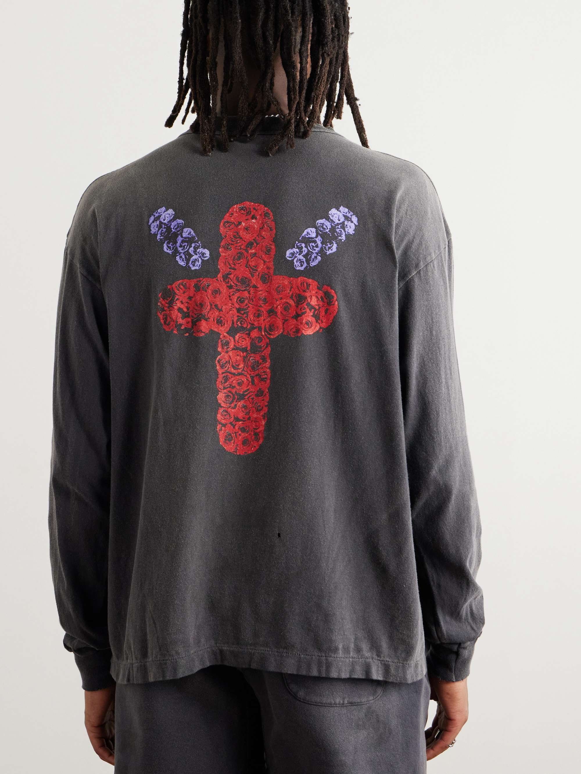 + Born X Raised Clown Distressed Printed Cotton-Jersey T-Shirt view
