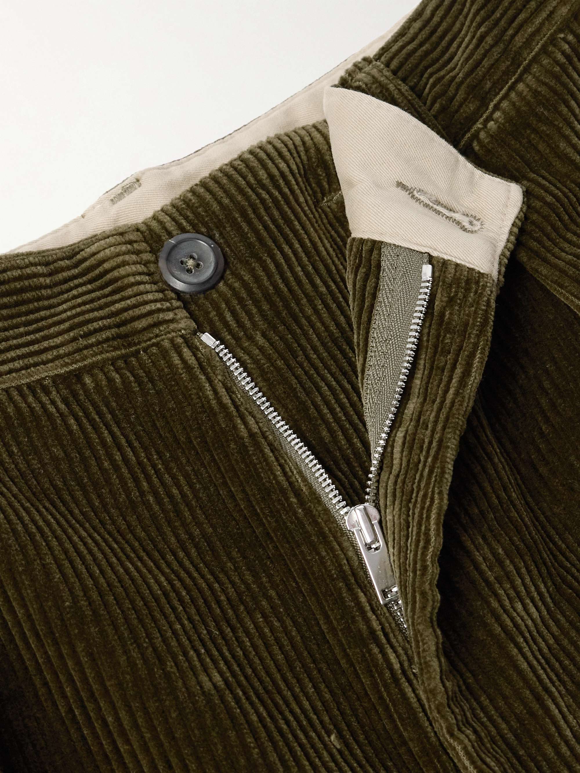 Games Straight-Leg Pleated Cotton-Corduroy Trousers view