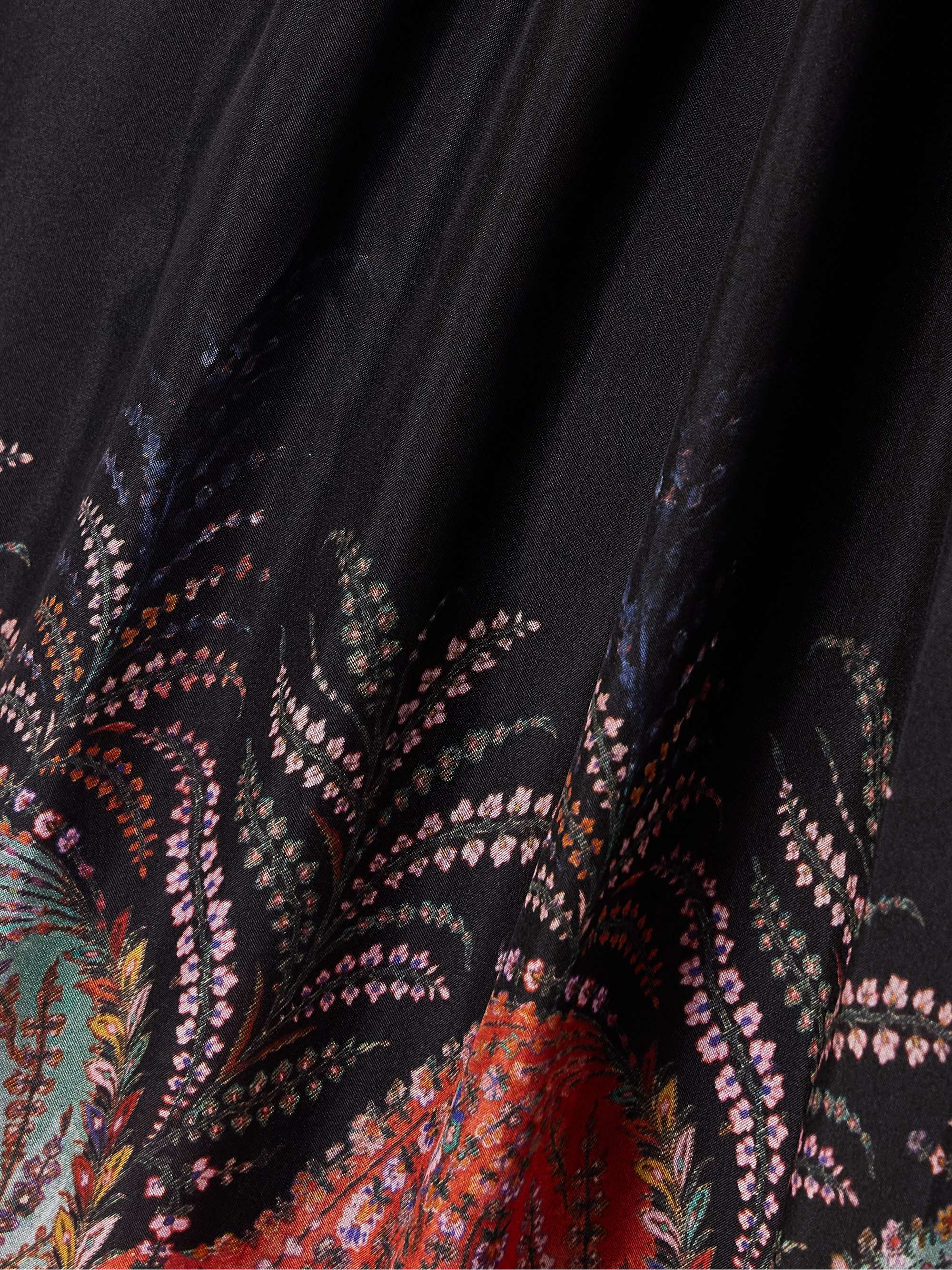 Rhiannon ruffled paisley-print silk midi dress view