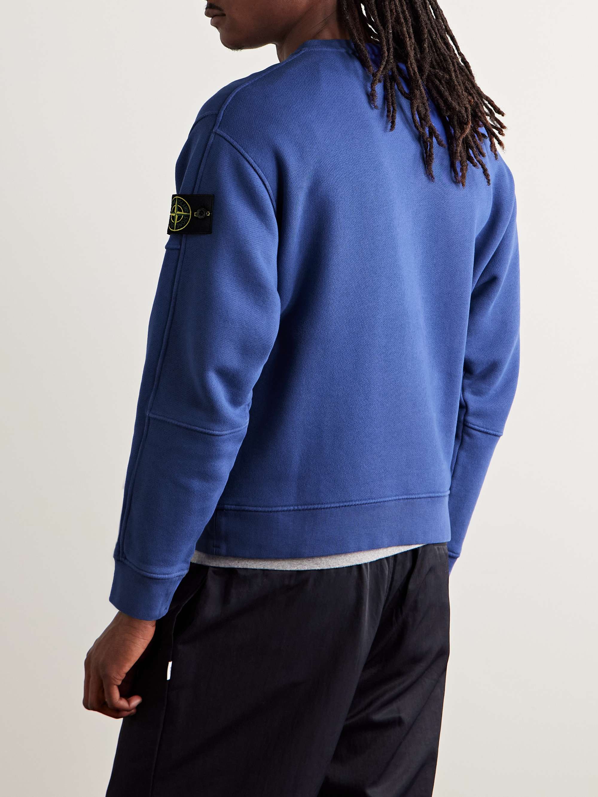 Logo-Appliquéd Garment-Dyed Organic Cotton-Jersey Sweatshirt view