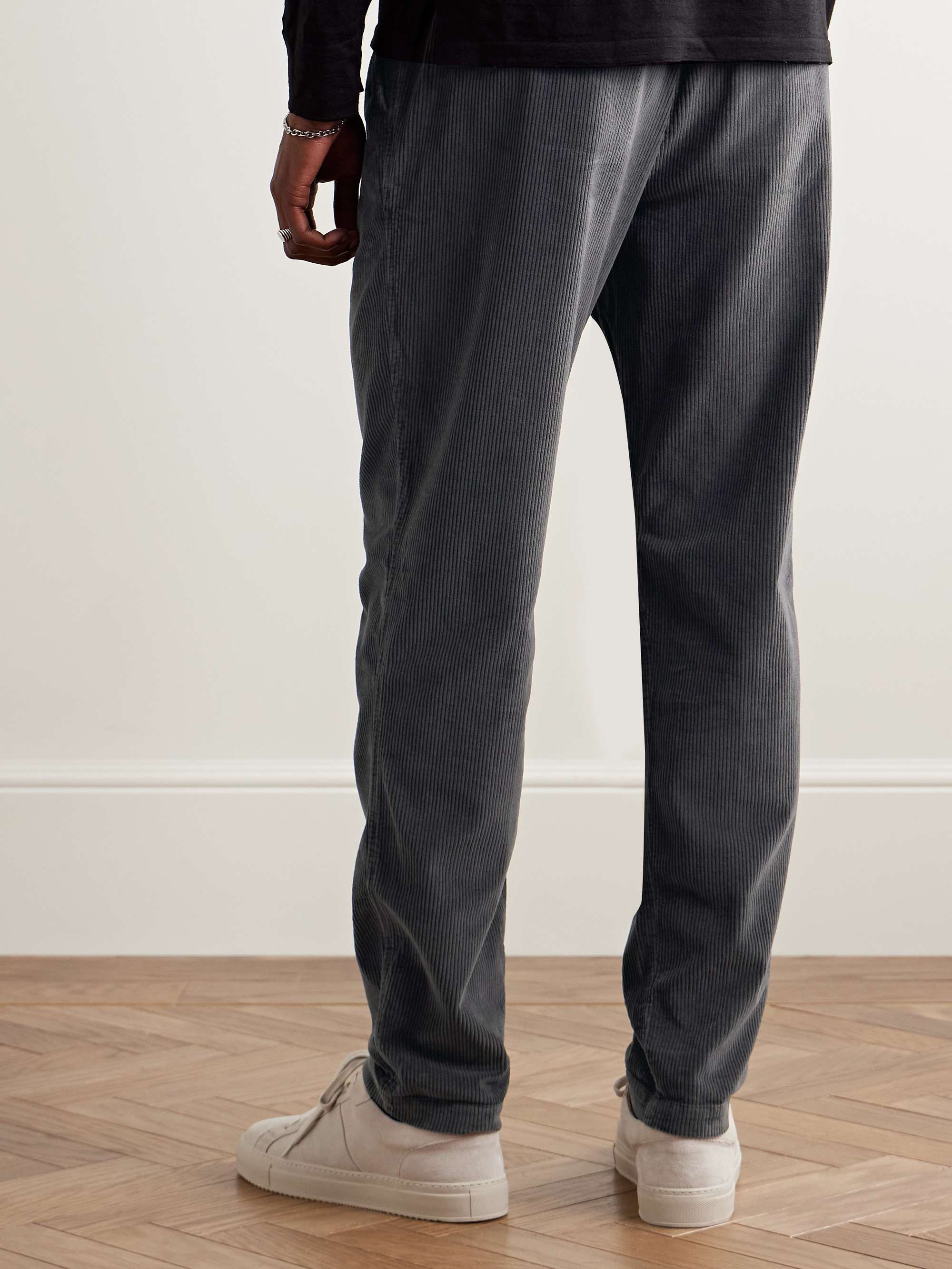Slim-Fit Garment-Dyed Cotton-Blend Corduroy Chinos view